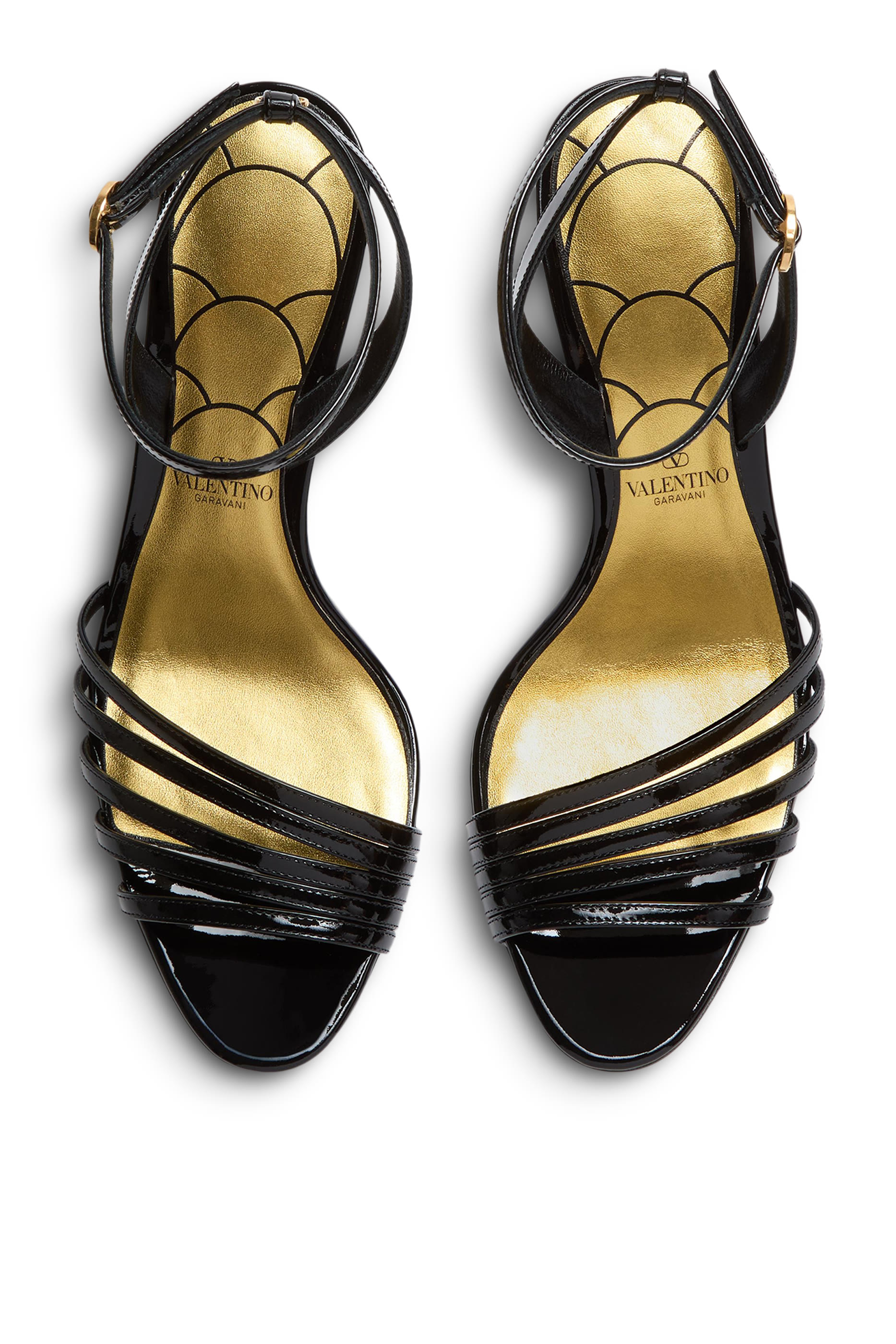 Ladycrush 85 Patent Leather Sandals with Crystals