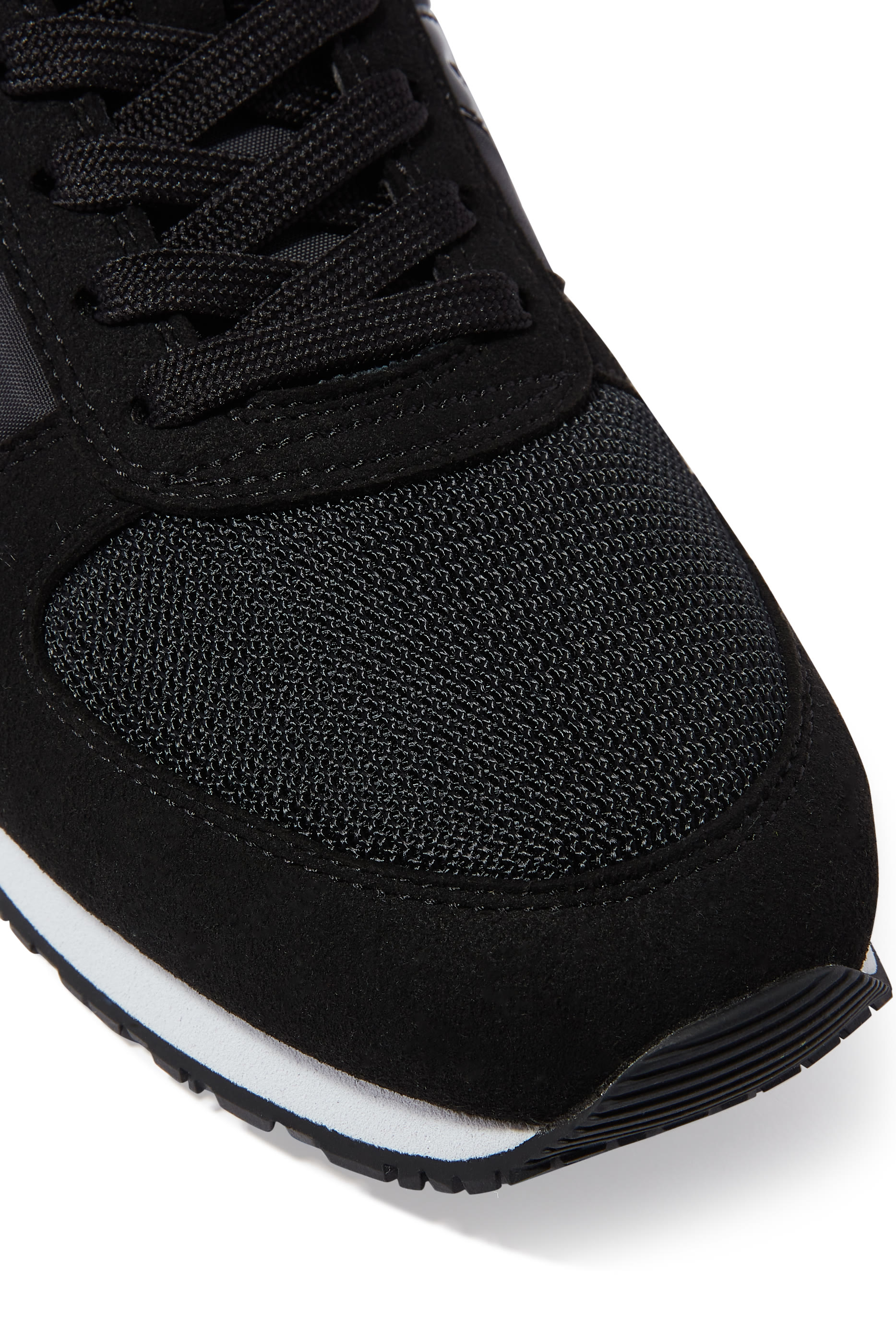 Mesh And Suede Logo Sneakers