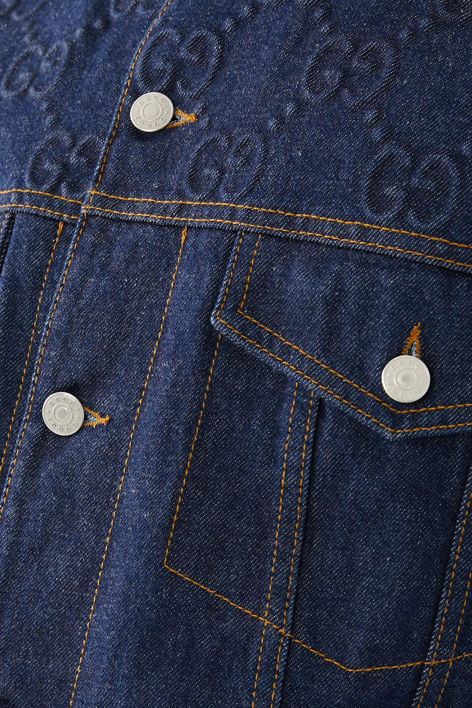 GG Embossed Denim Jacket