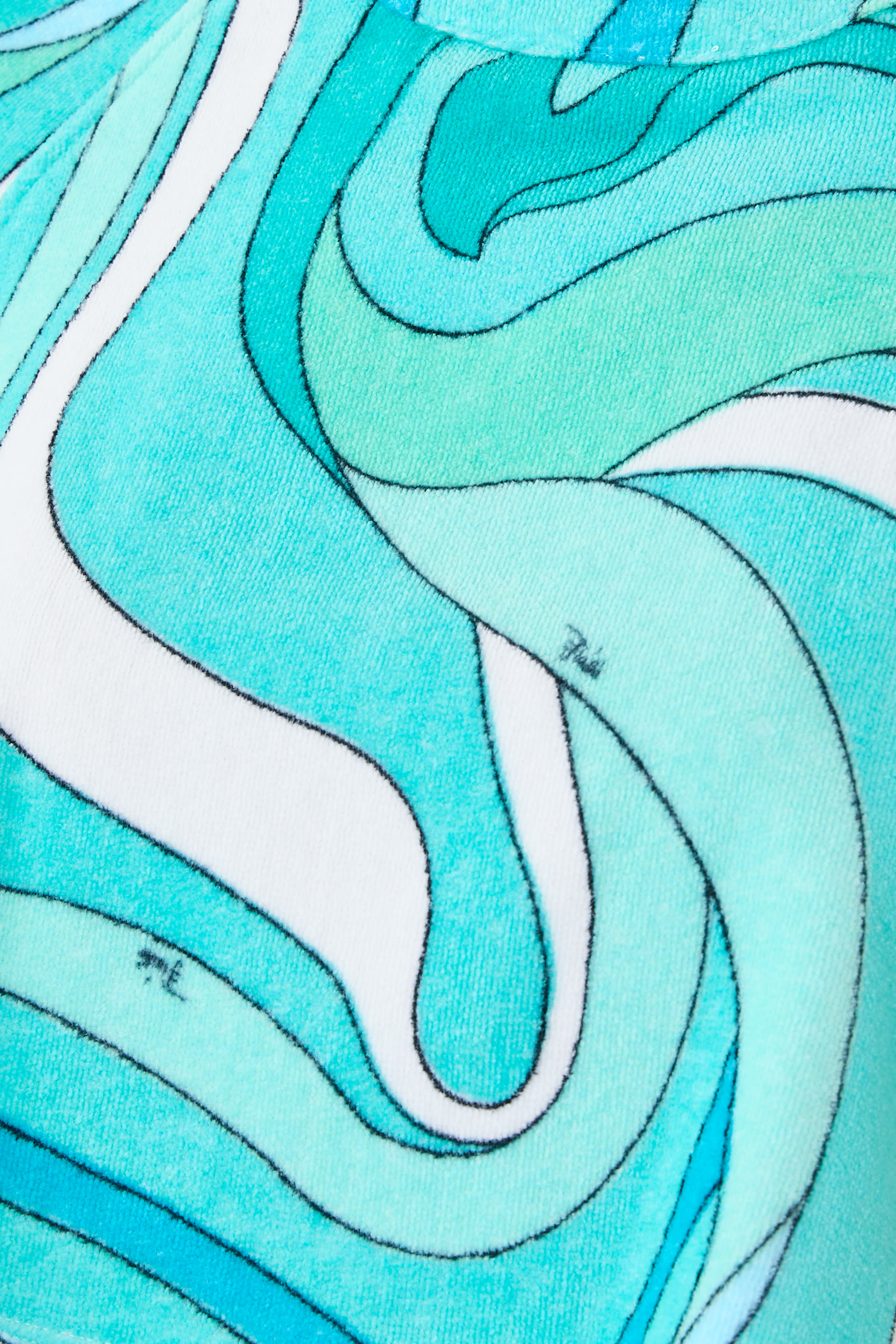 Marmo Print Crop Top