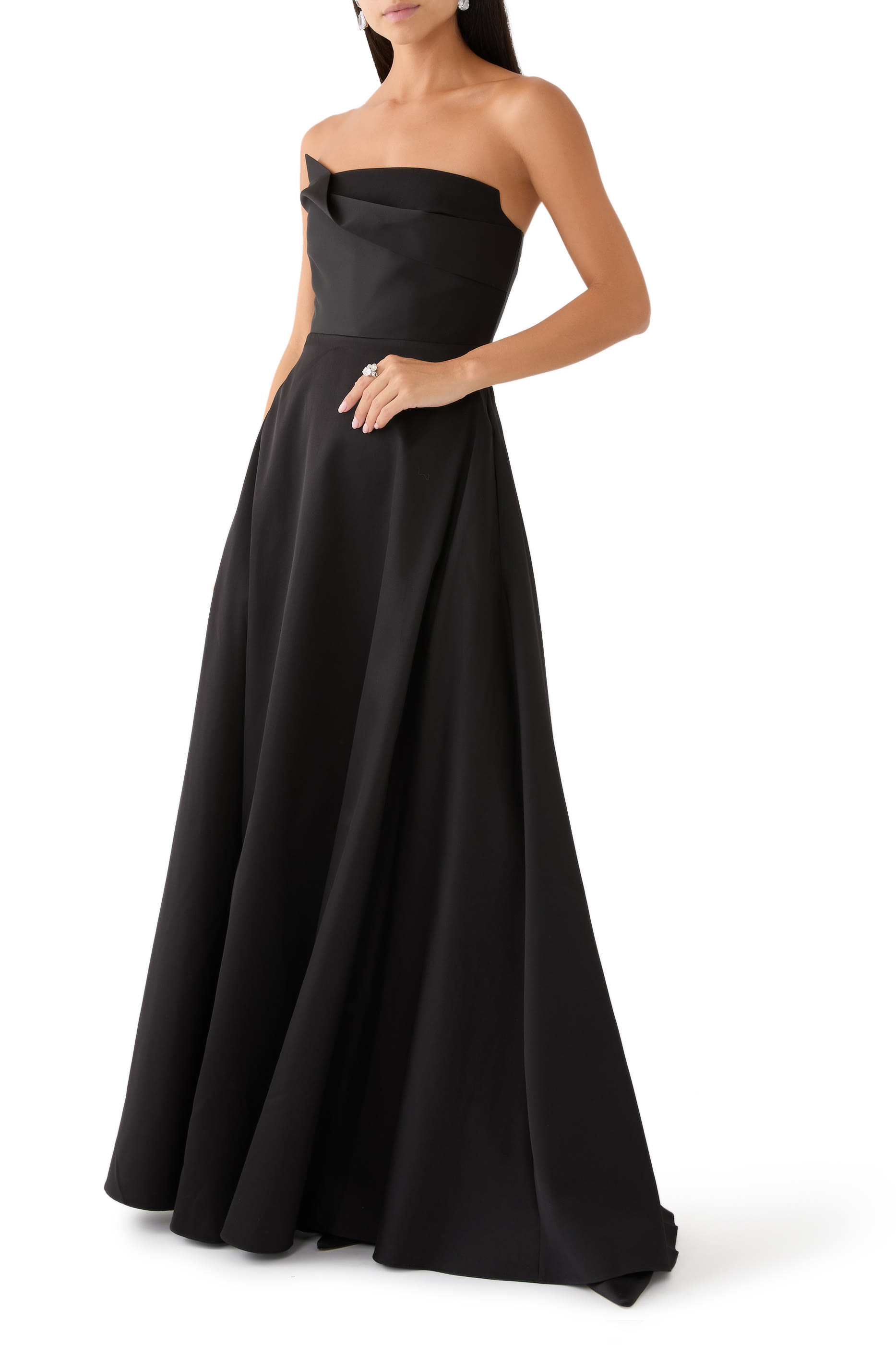 Strapless Taffeta Gown