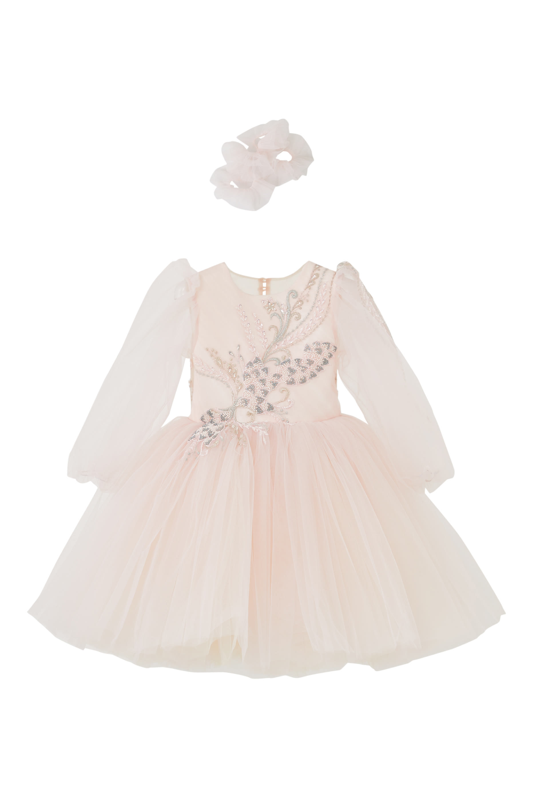 Kids Earl Grey Tulle Dress: