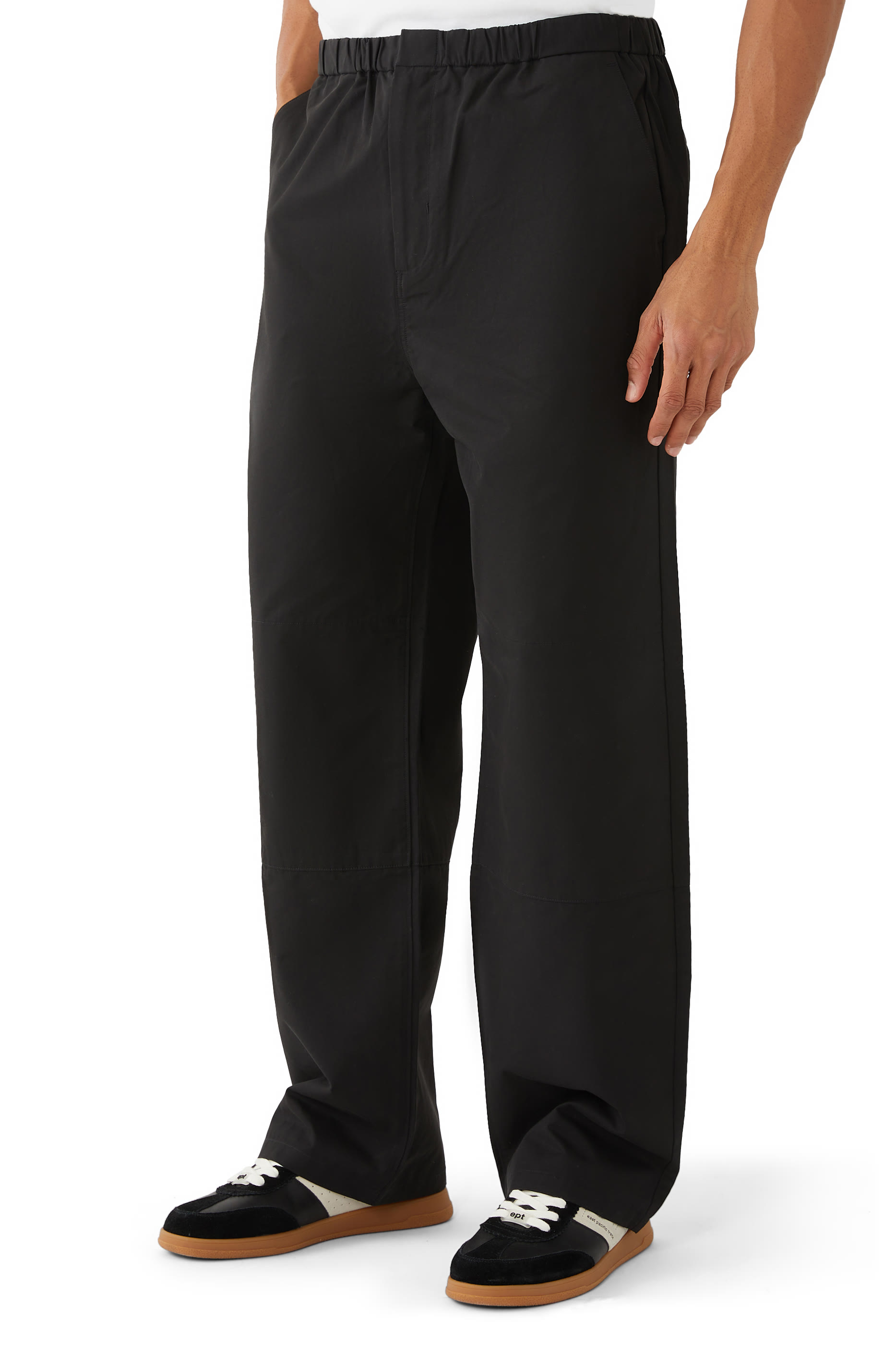 Cotton-Blend Parachute Pants