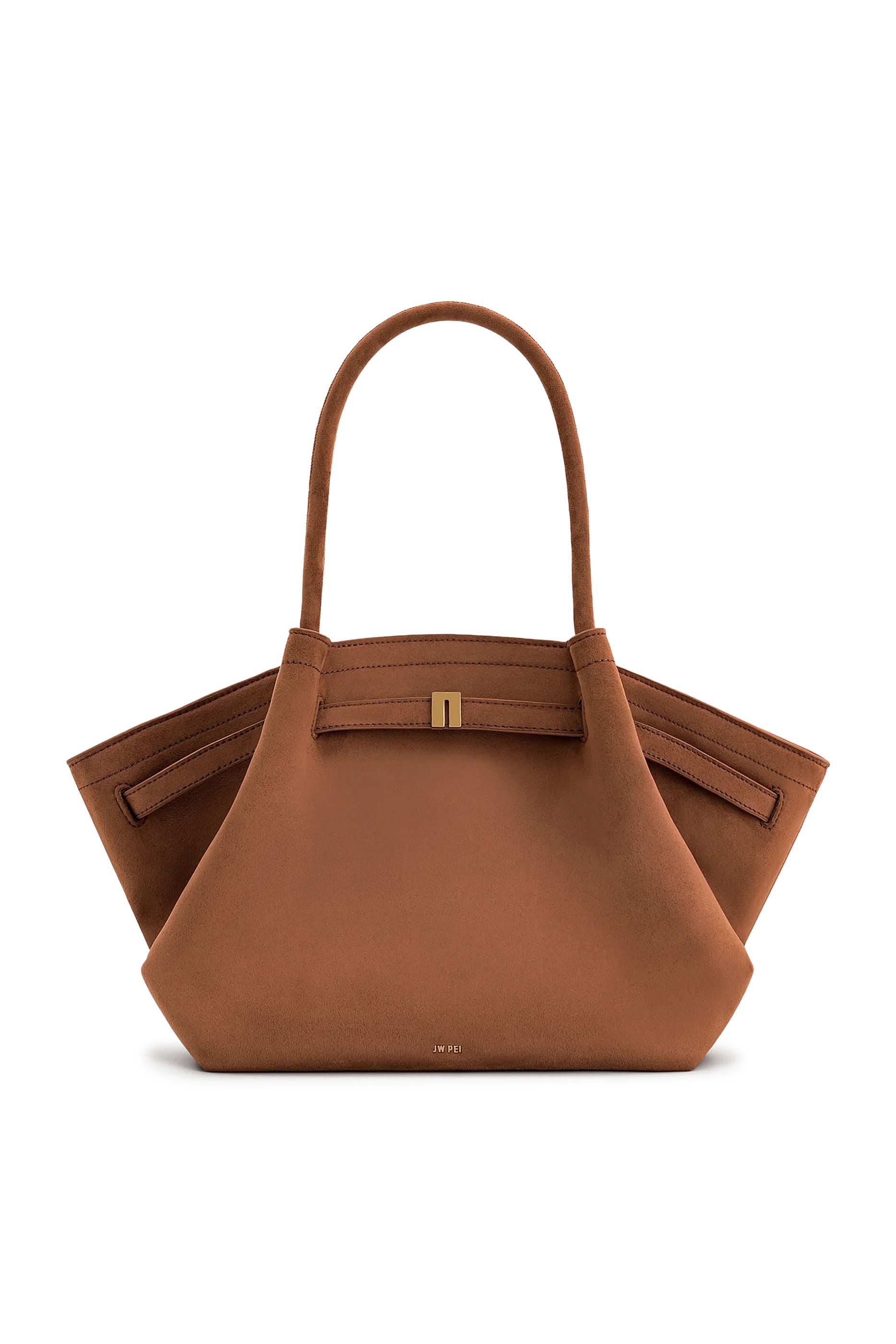  Hana Wide Faux Suede Tote Bag 