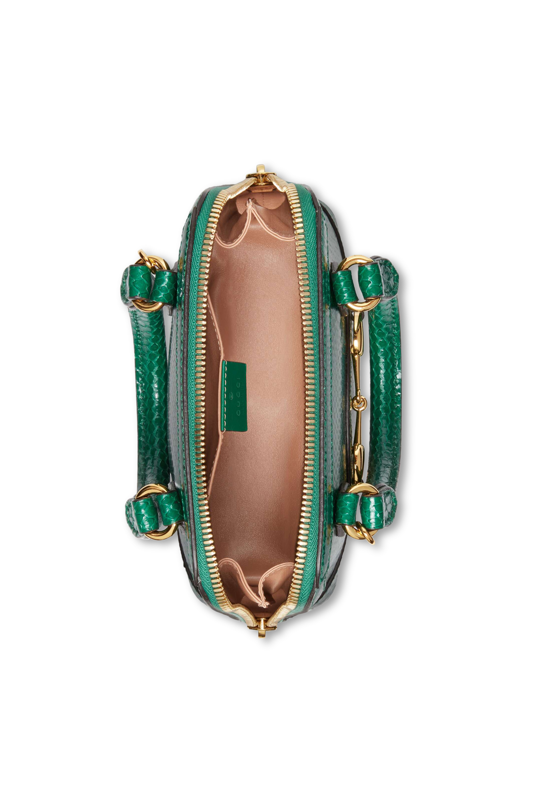 Horsebit 1955 Python Mini Top Handle Bag