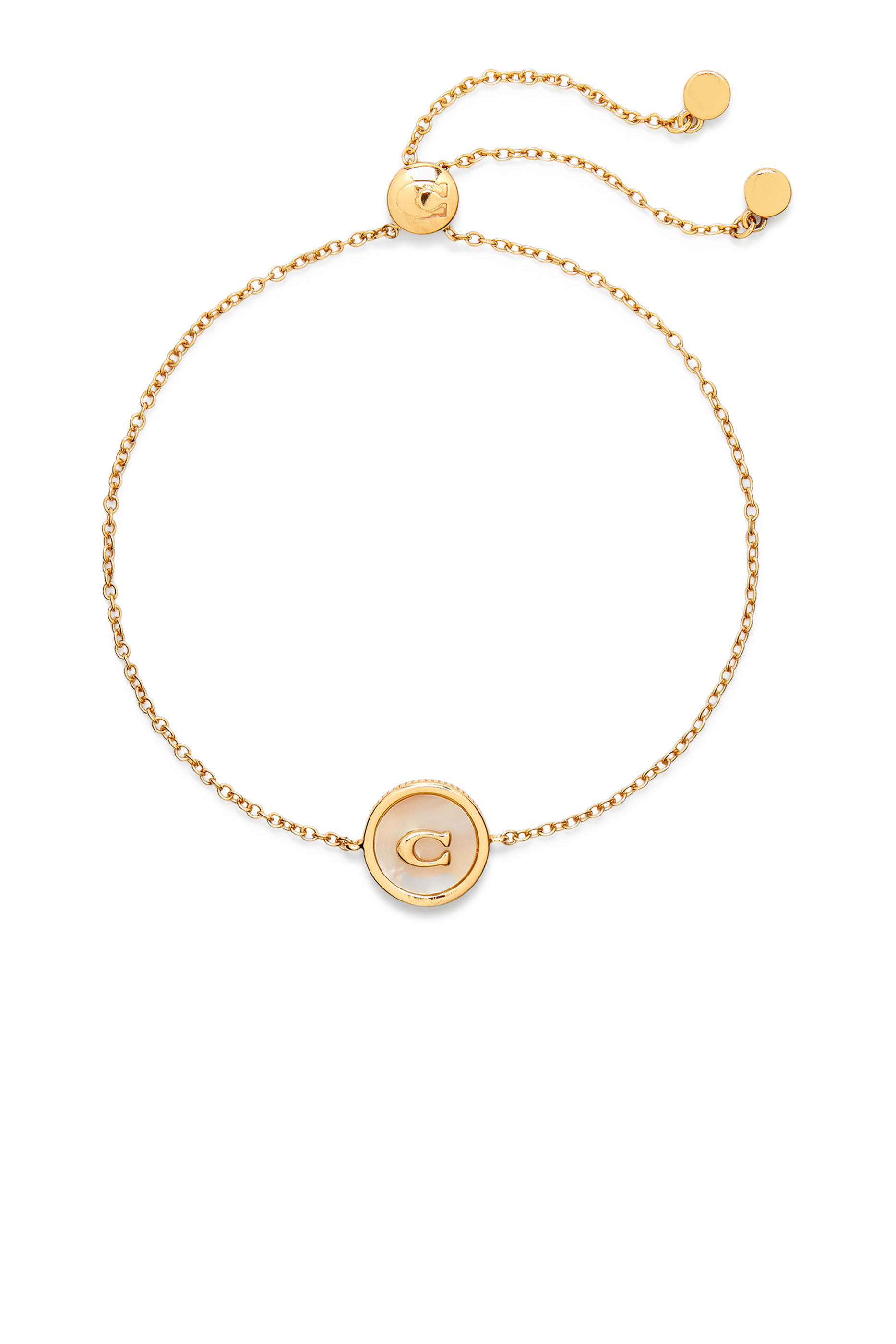 Signature Coin Slider Bracelet, Mother Of Pearl