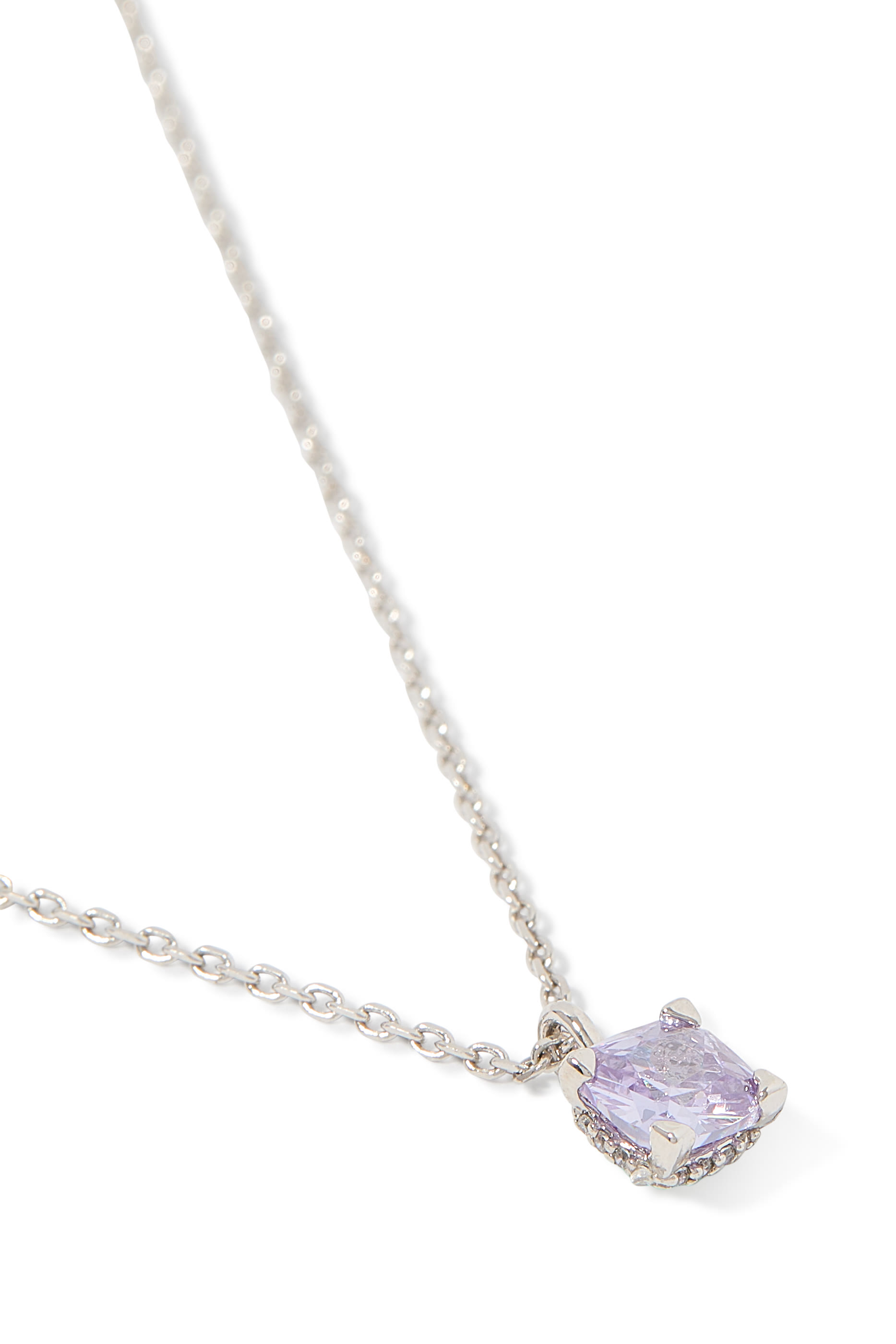 Little Luxuries Square Pendant, Plated Metal & Cubic Zirconia