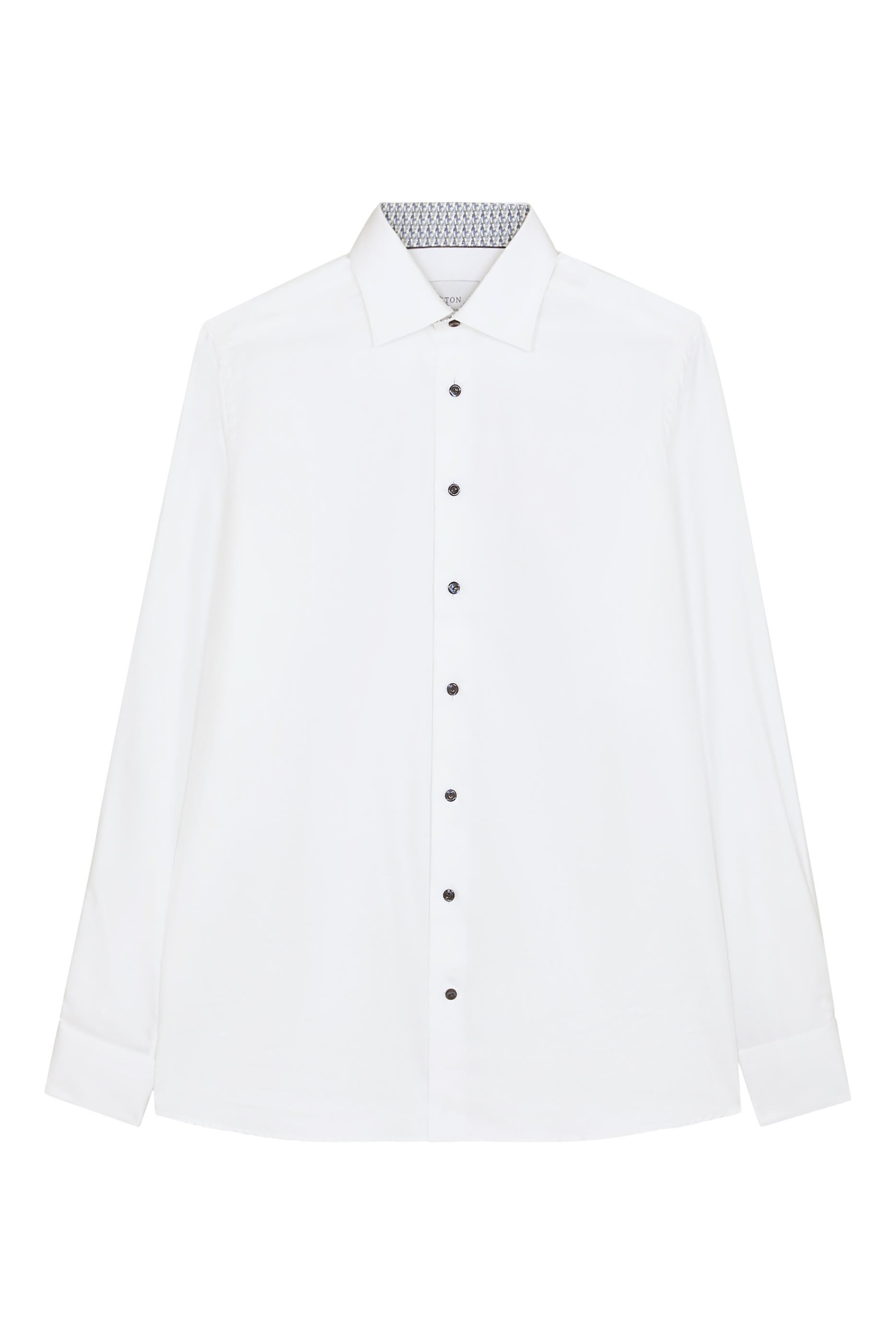 Geometric Effect Textured Twill Shirt