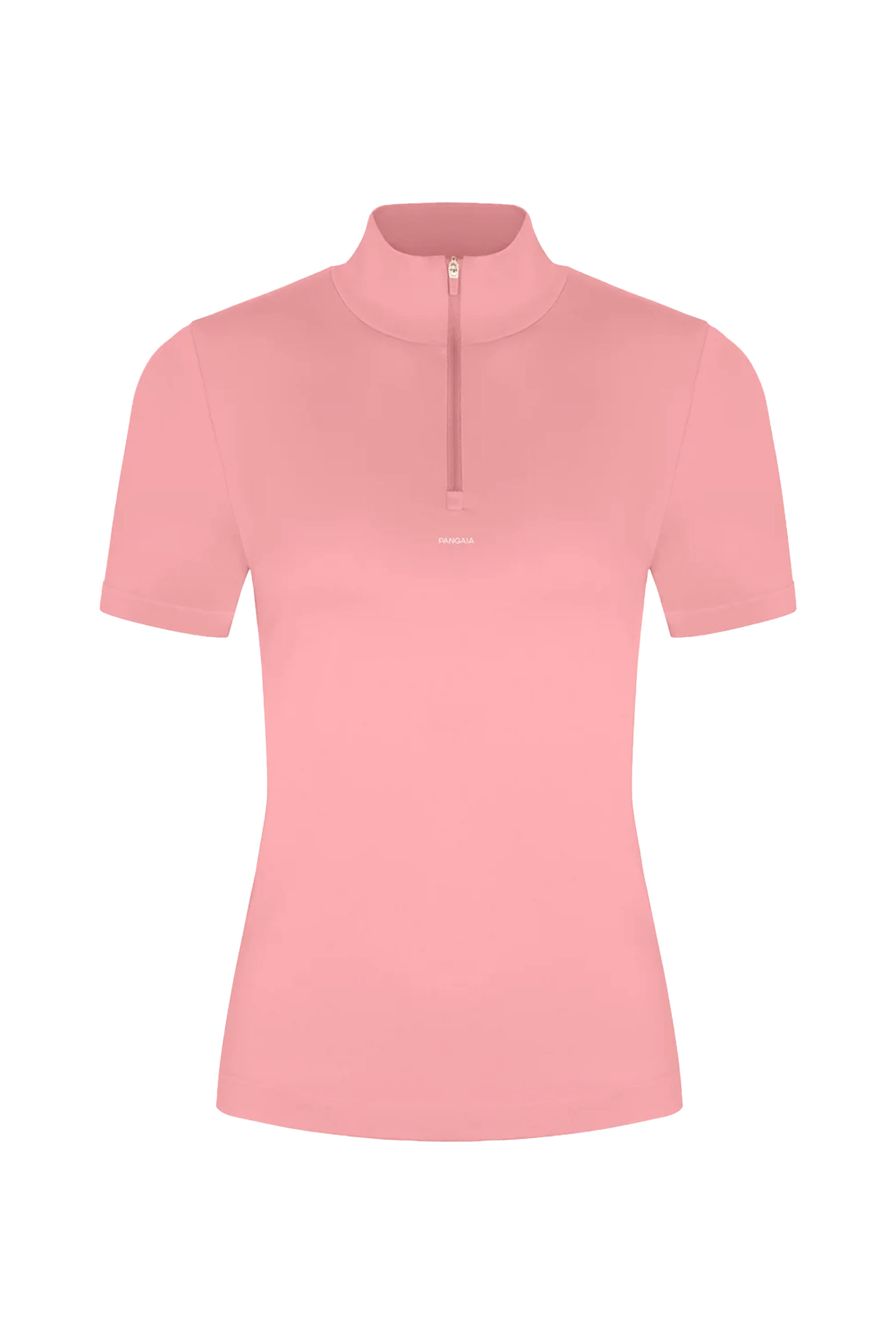  Plant-Stretch Zip Short Sleeve Top