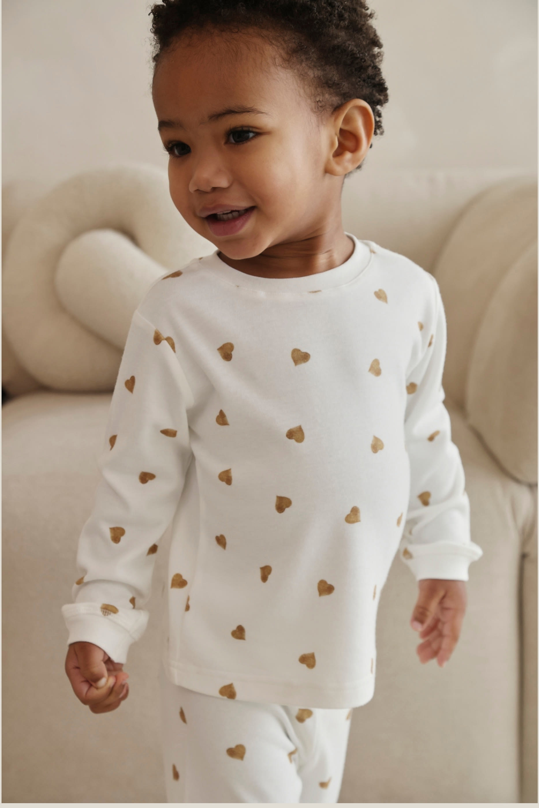 Kids Heart-Print Pajamas