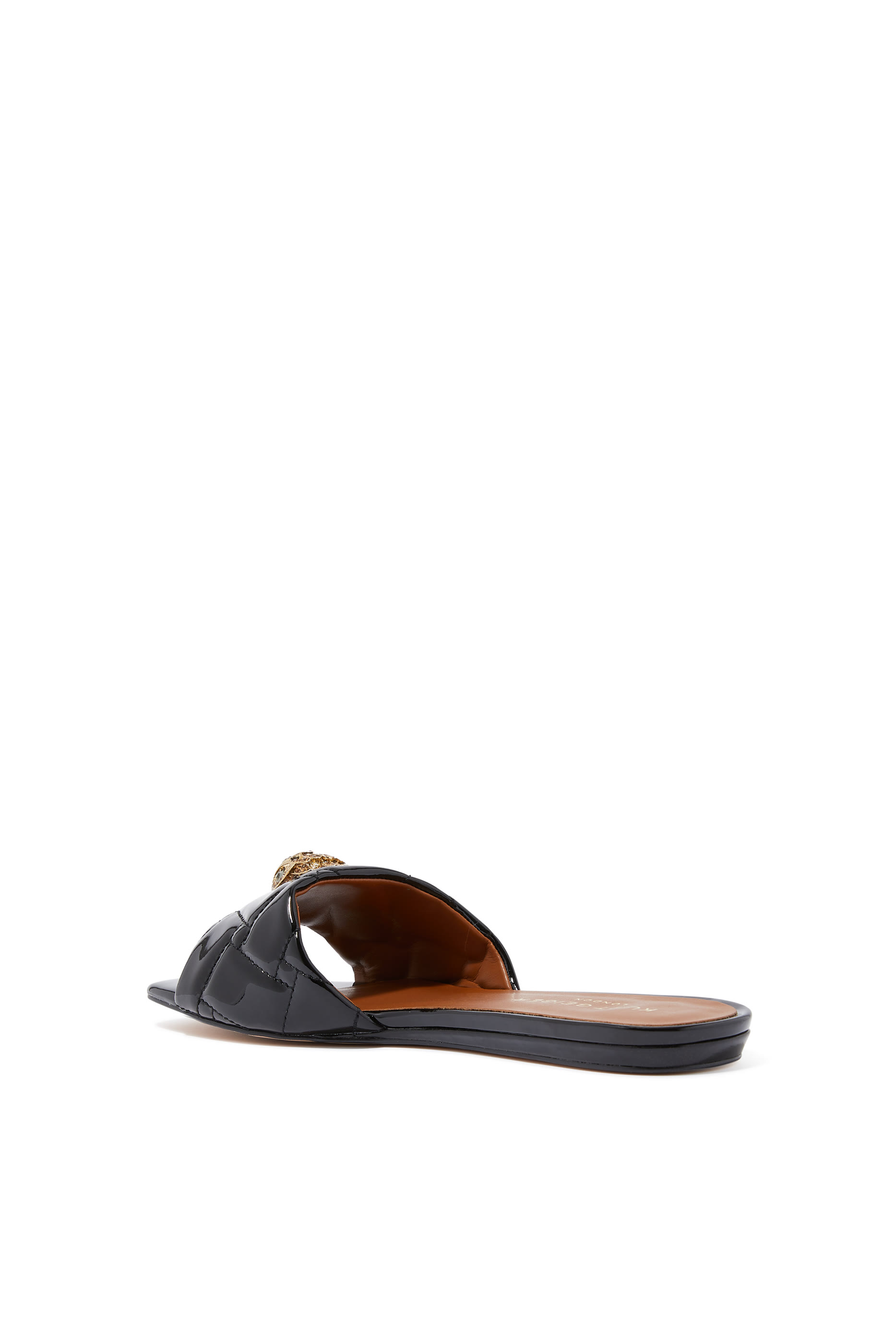Kensington Flat Leather Mule Sandals
