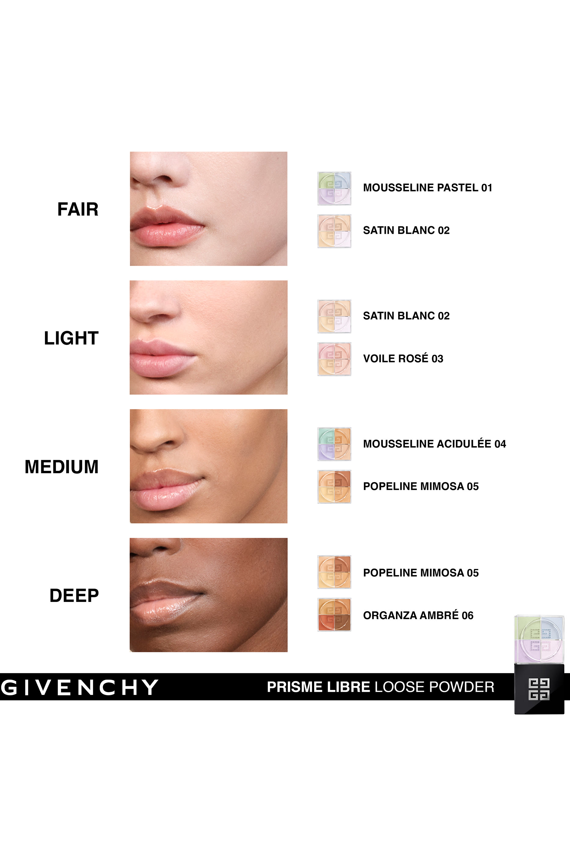 Prisme Libre Loose Powder, 4-color Loose Setting and Finishing Powder&nbsp;