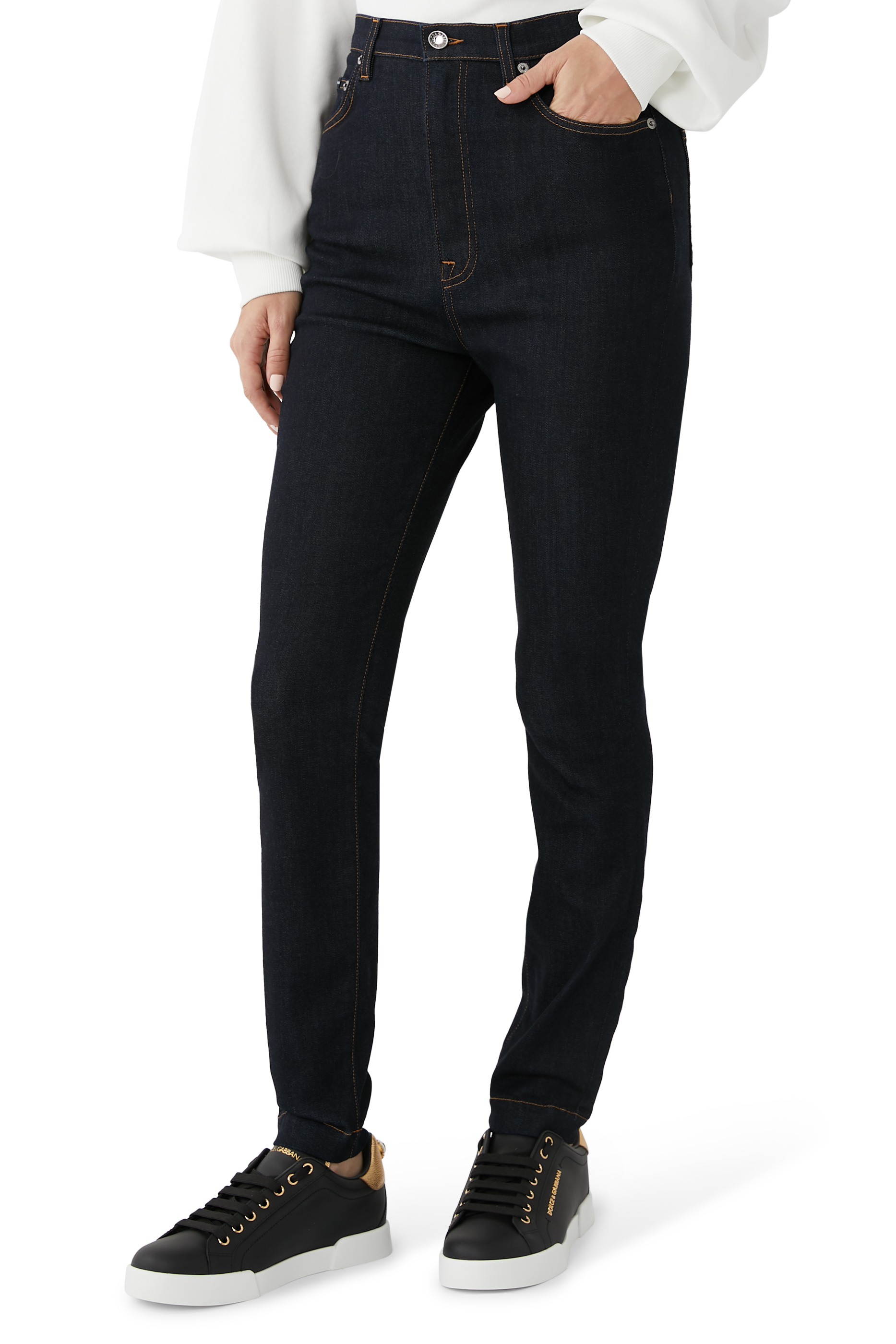 Logo Slim-Fit Denim Pants