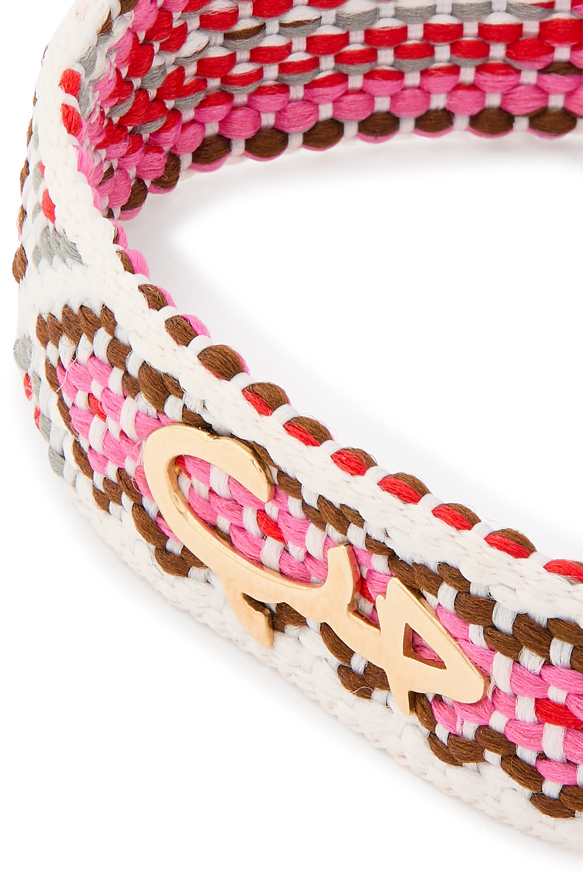 Hob Woven Bracelet, Fabric & 18k Yellow Gold