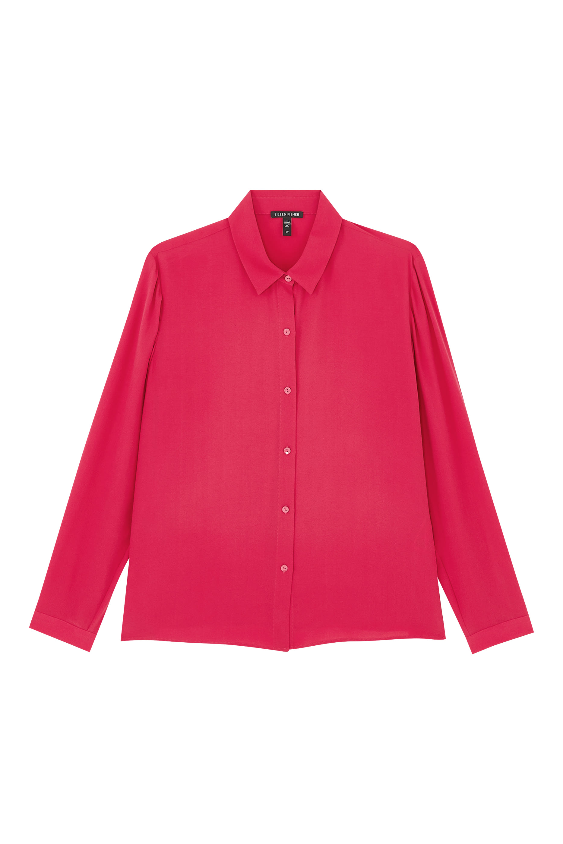 Silk Georgette Crepe Classic Collar Shirt