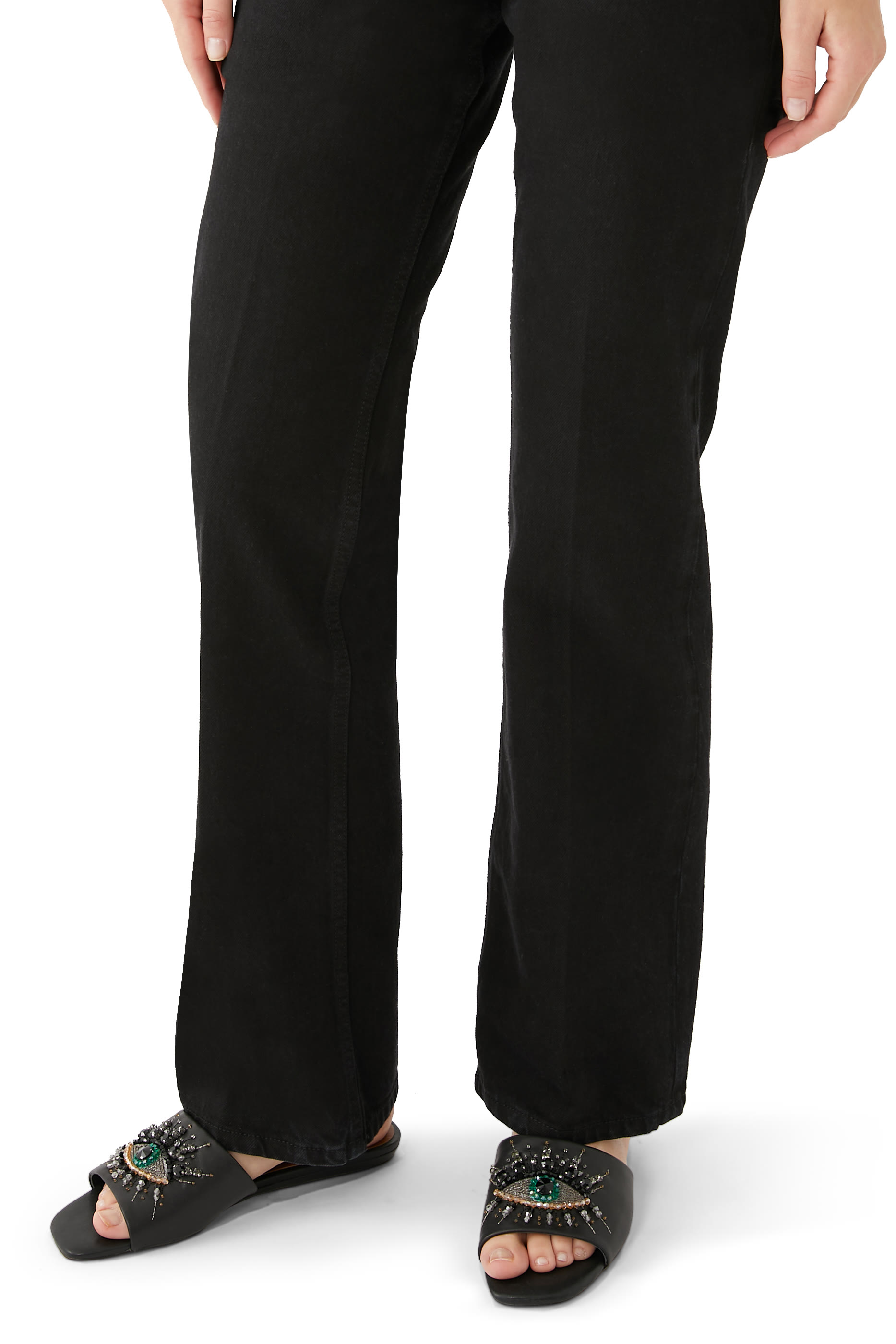 Eye Flat Leather Sandals