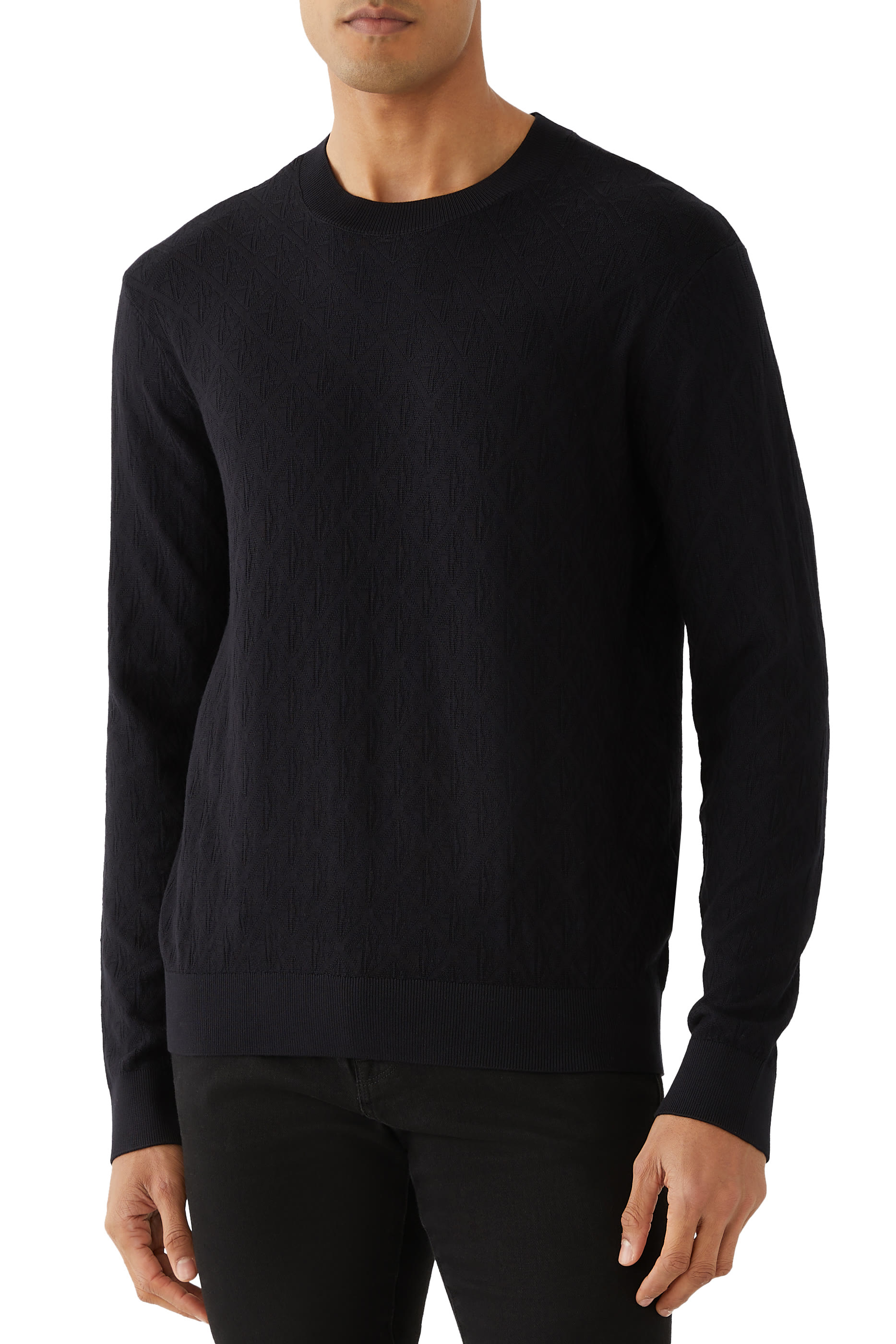 ASV Tone-On-Tone Logo Crewneck Sweater