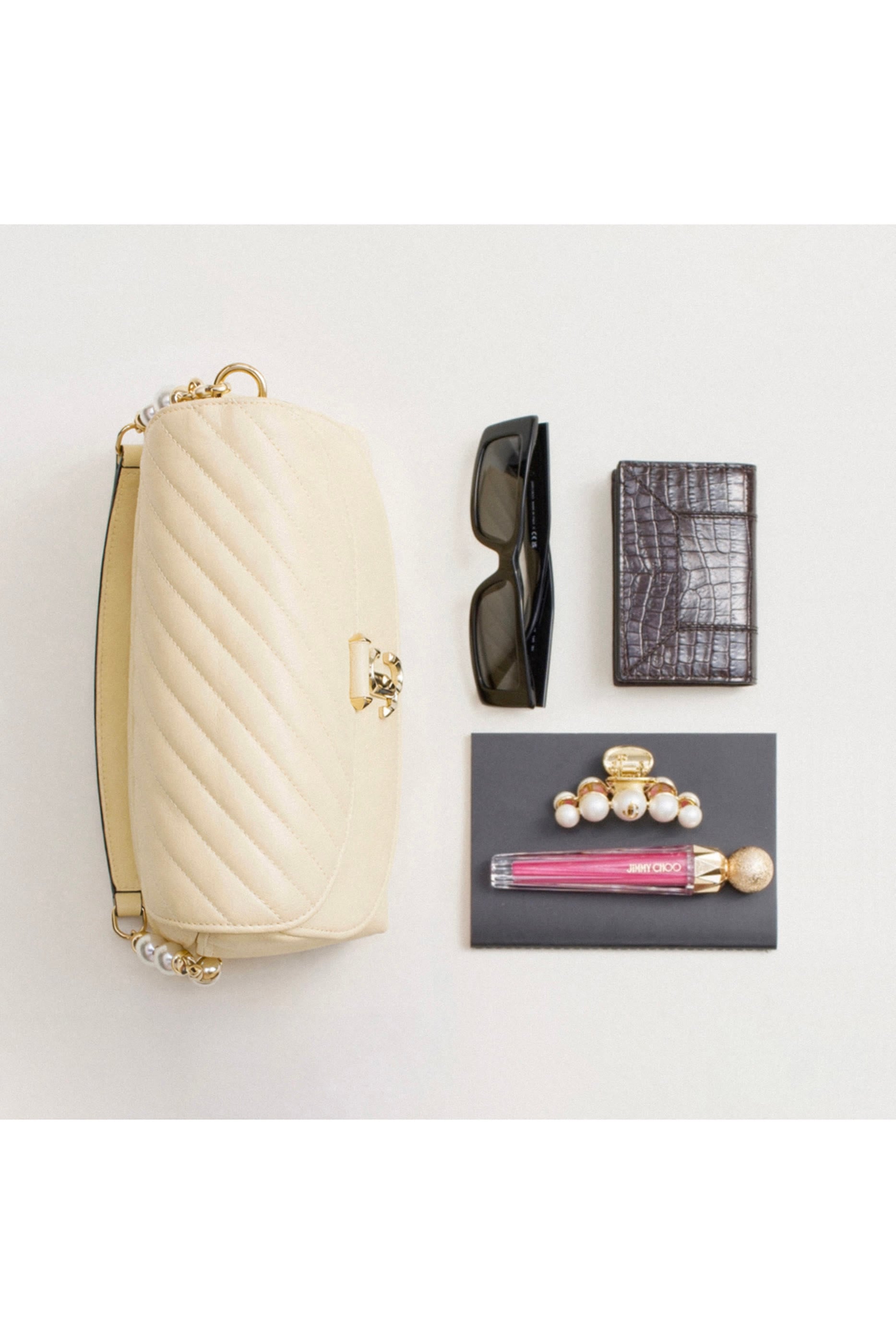 Curve Quilted Biker Leather Top Handle Bag