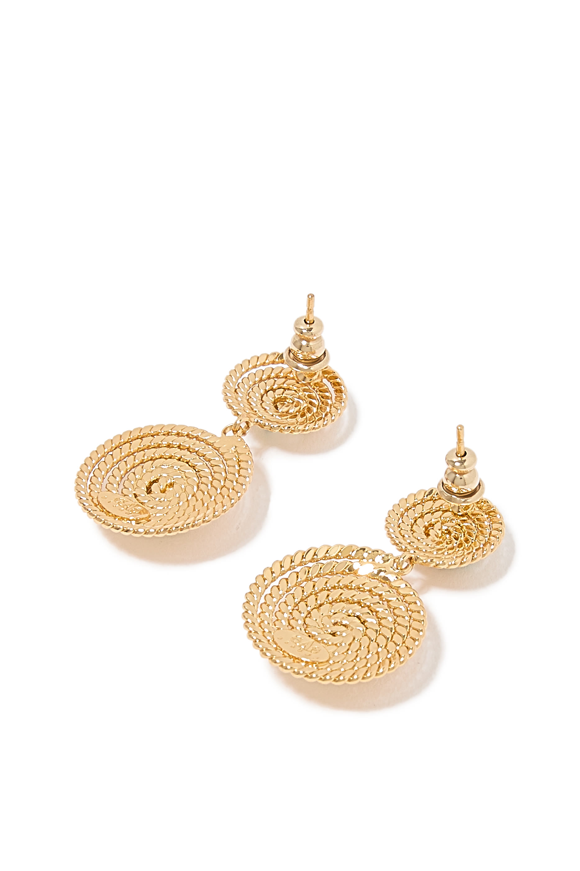 Onde Lucky Earrings, Gold-Plated Brass