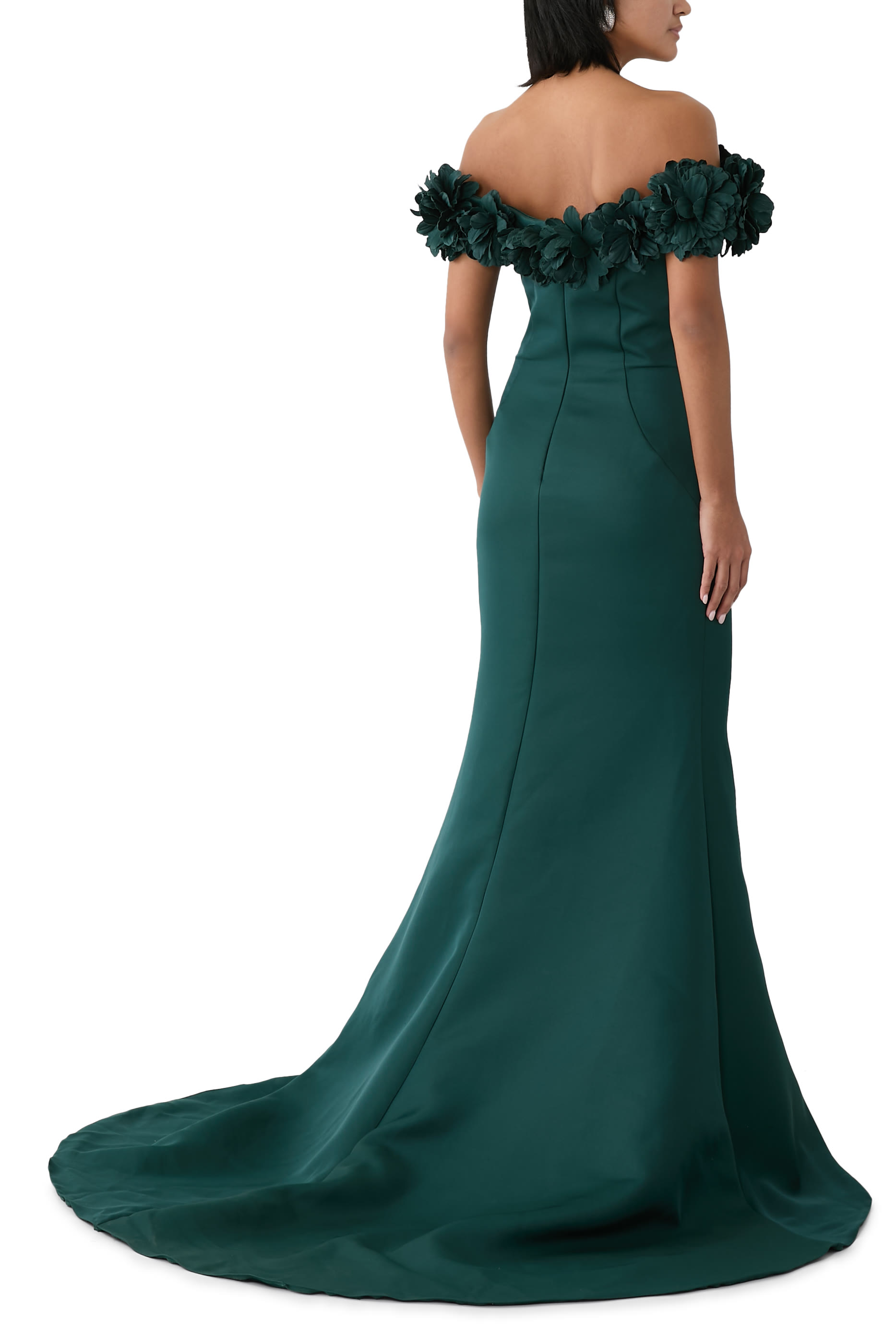 Off-Shoulder Embellished Mermaid Dress