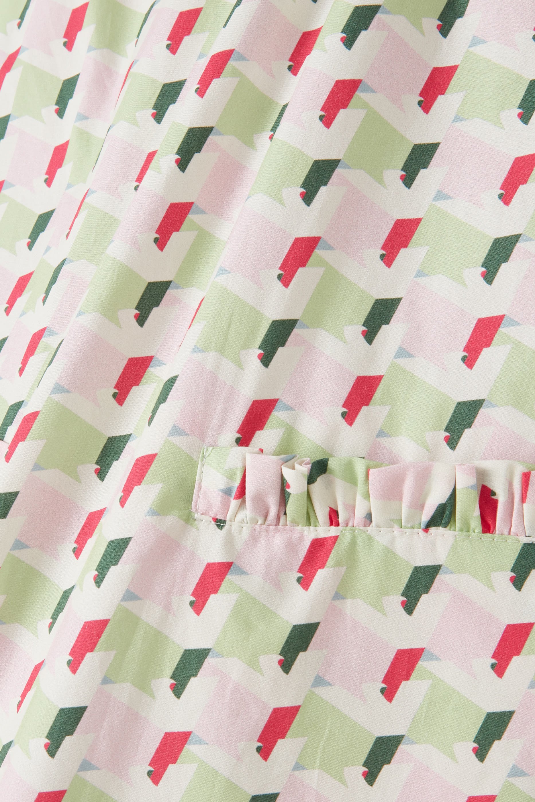 Kids EA7 Poplin Allover Print Sleeveless Dress