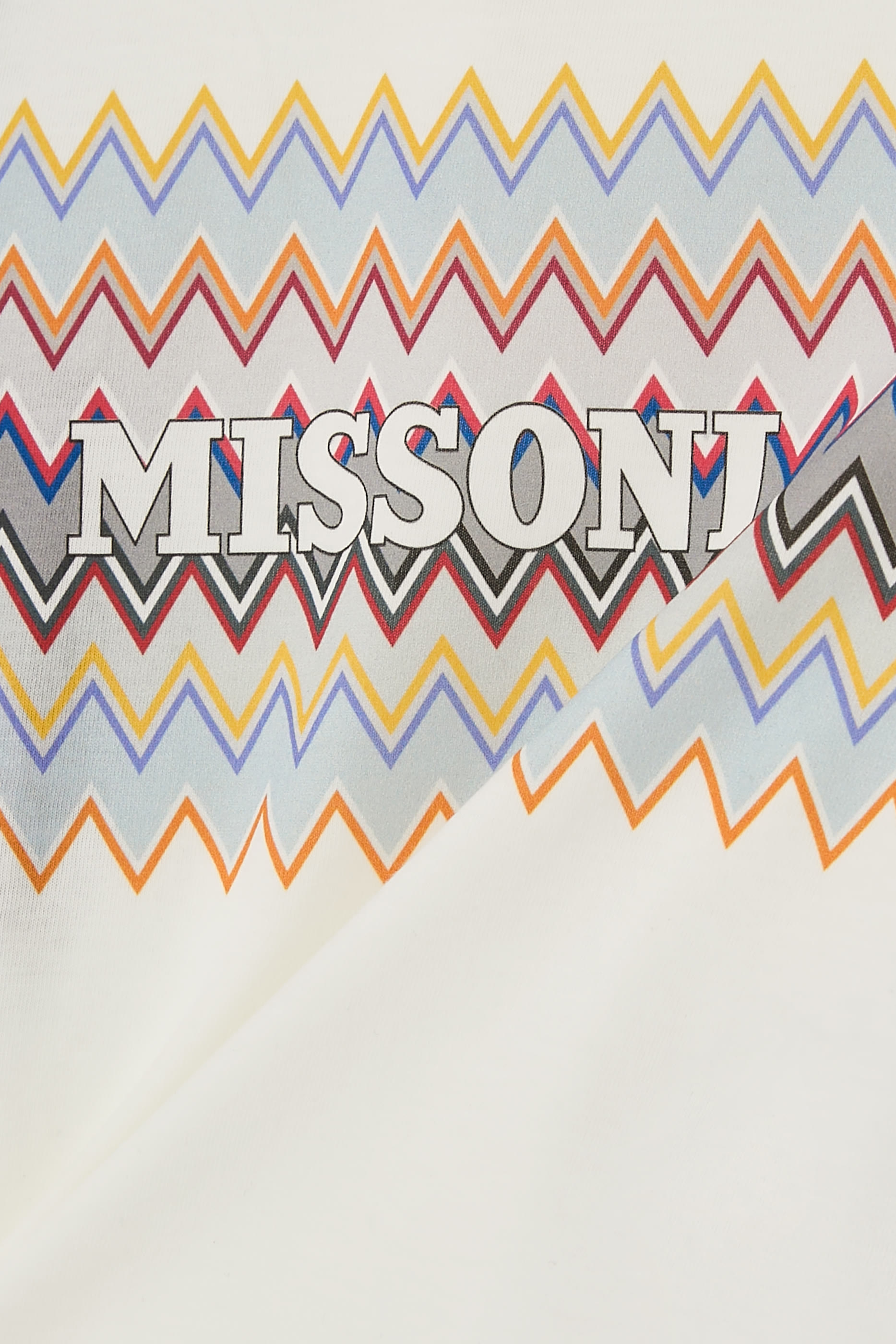 Kids Zigzag & Logo Print T-Shirt