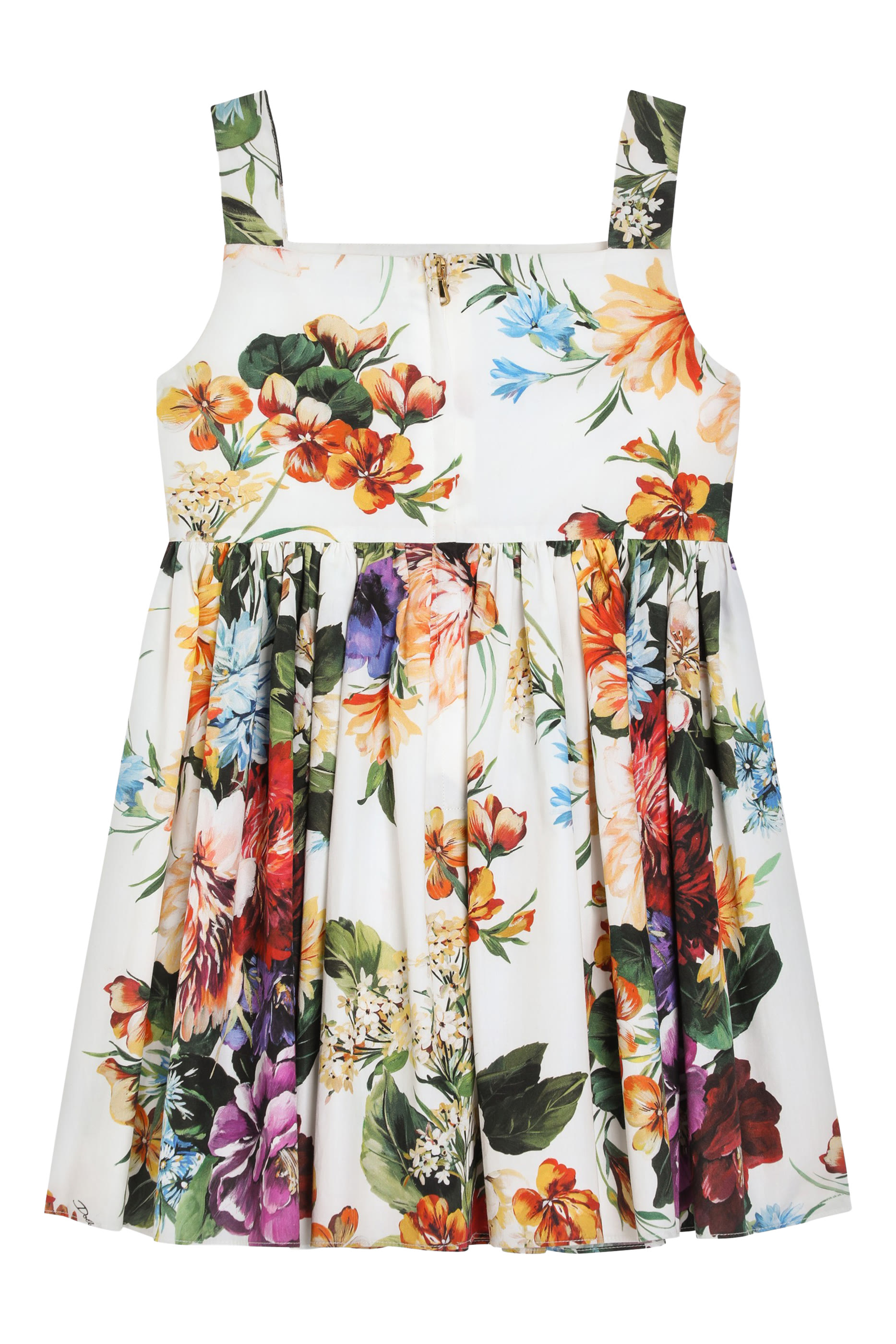 Kids Flower Print Poplin Dress