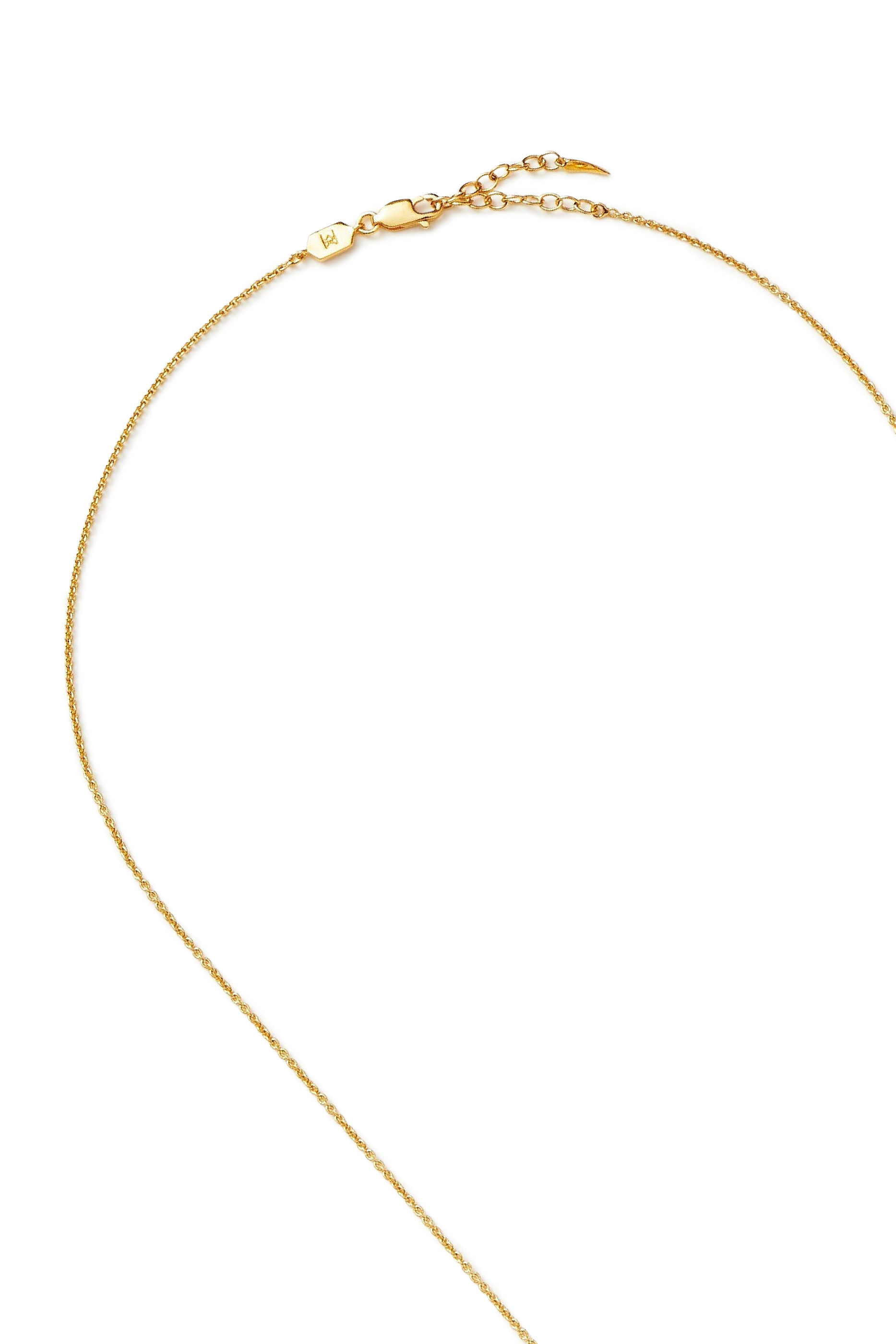 Wavy Ridge Pendant Necklace, 18K Gold-Plated Brass