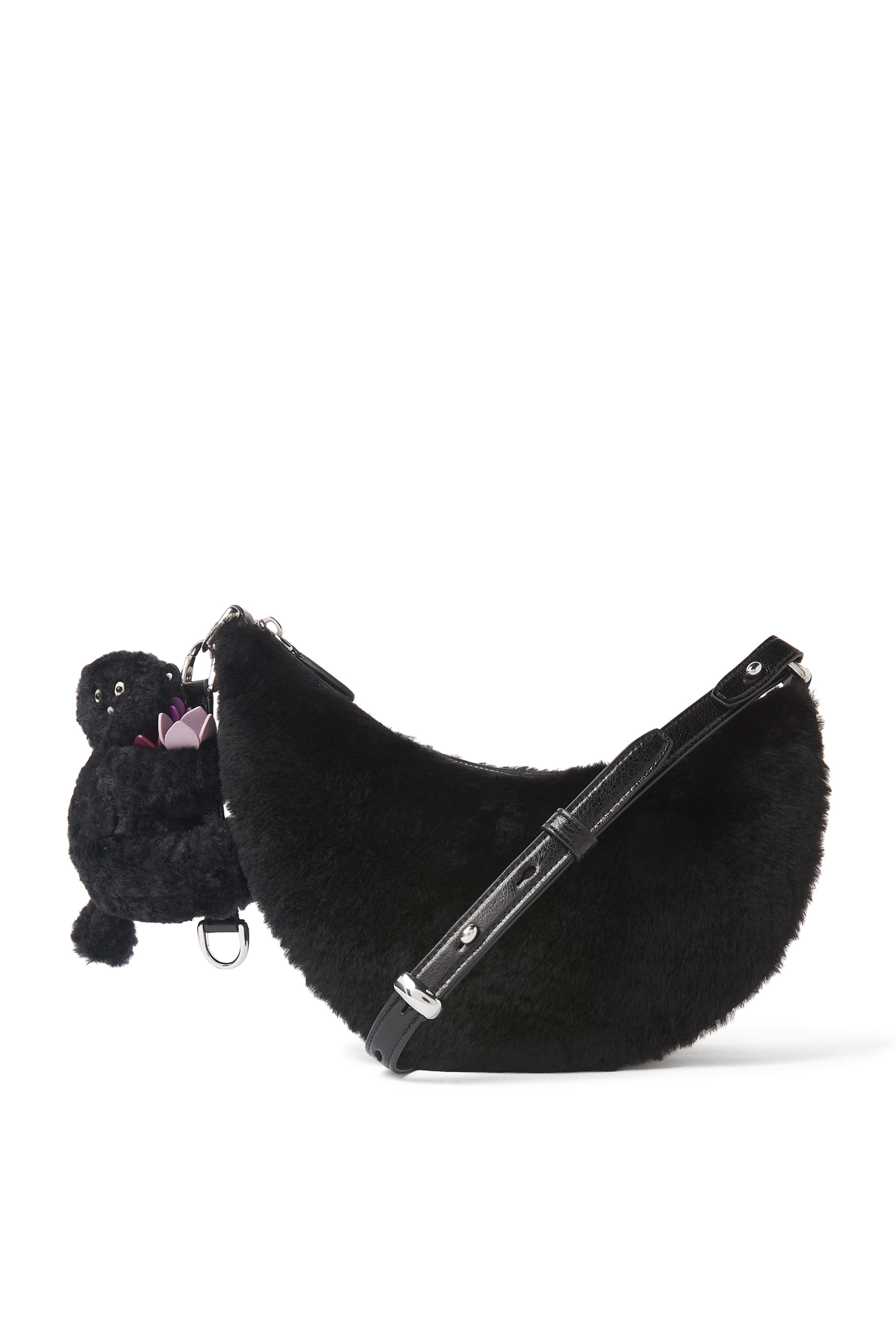 Duo Shearling Bear Crossbody Bag