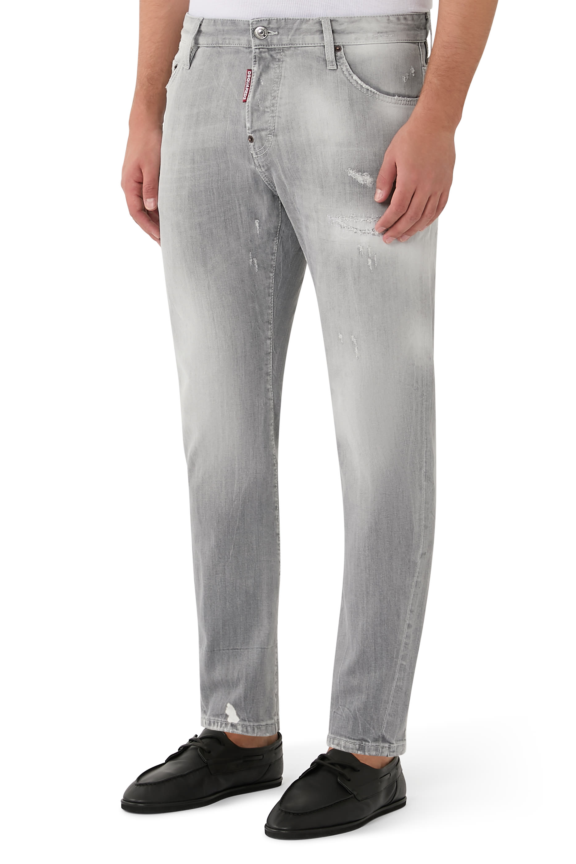 Brushed Wash Slim Twist Jeans 