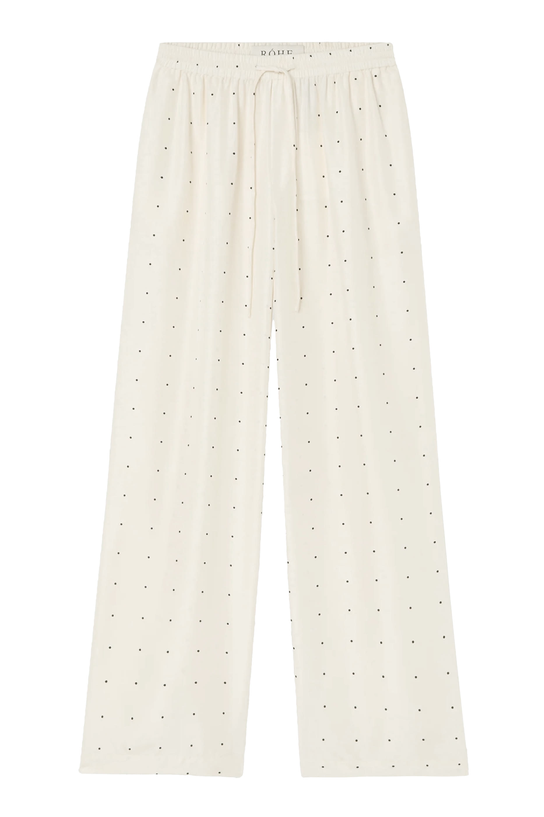 Relaxed Silk Dotted Trousers