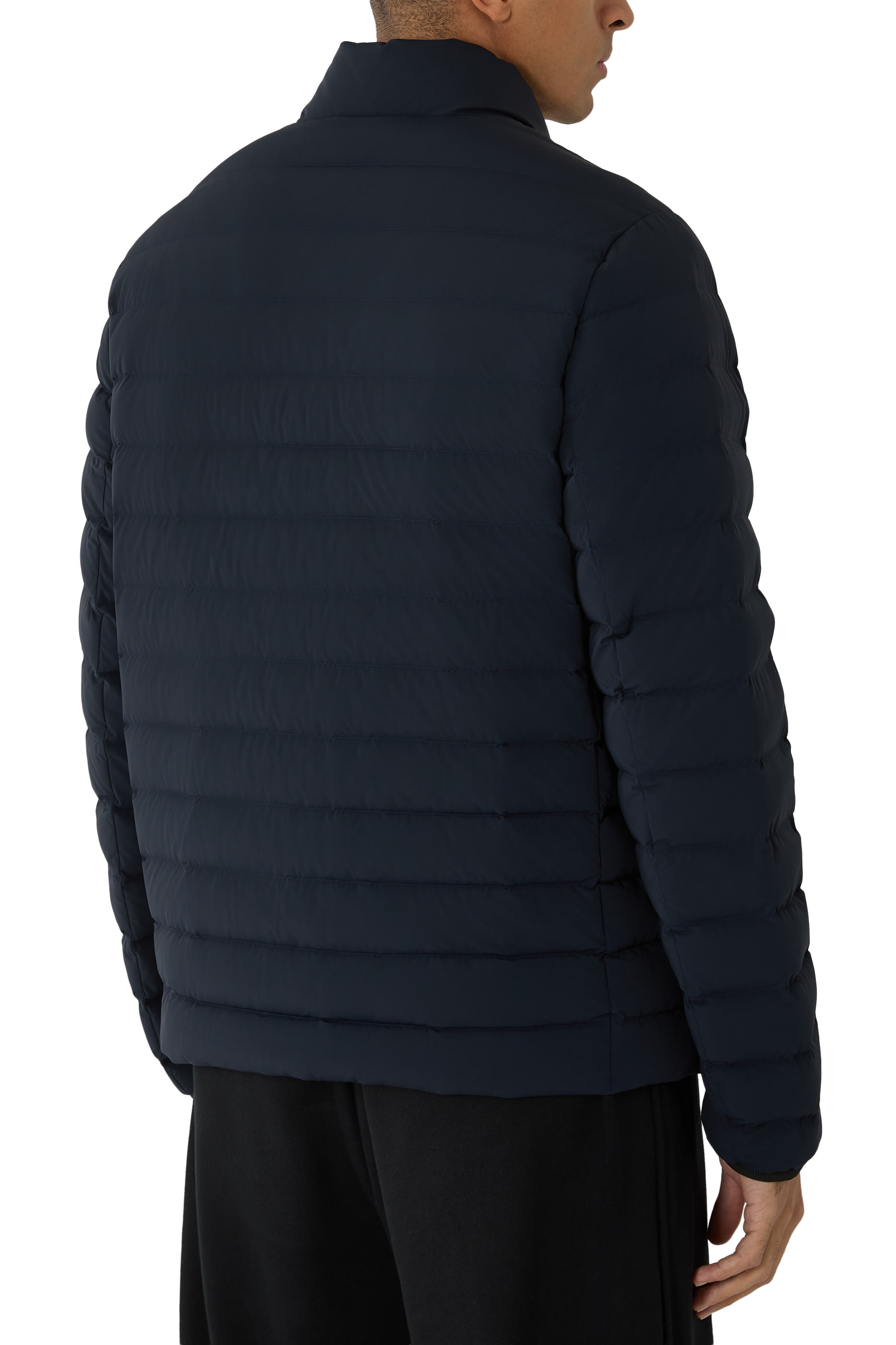 Logo Patch Quilted Down Jacket