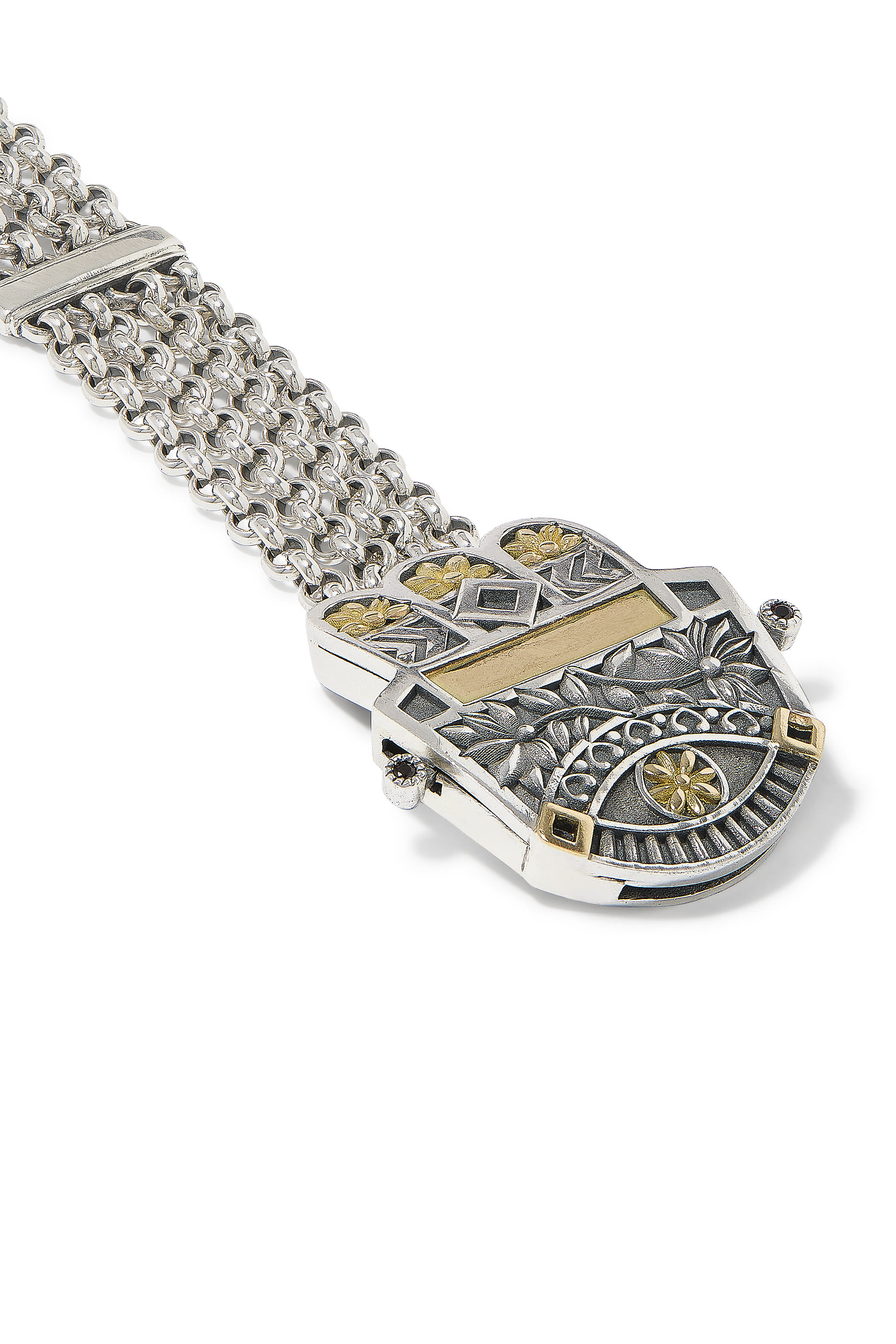  Kaf Multi-Chain Bracelet, 18K Gold & Sterling Silver