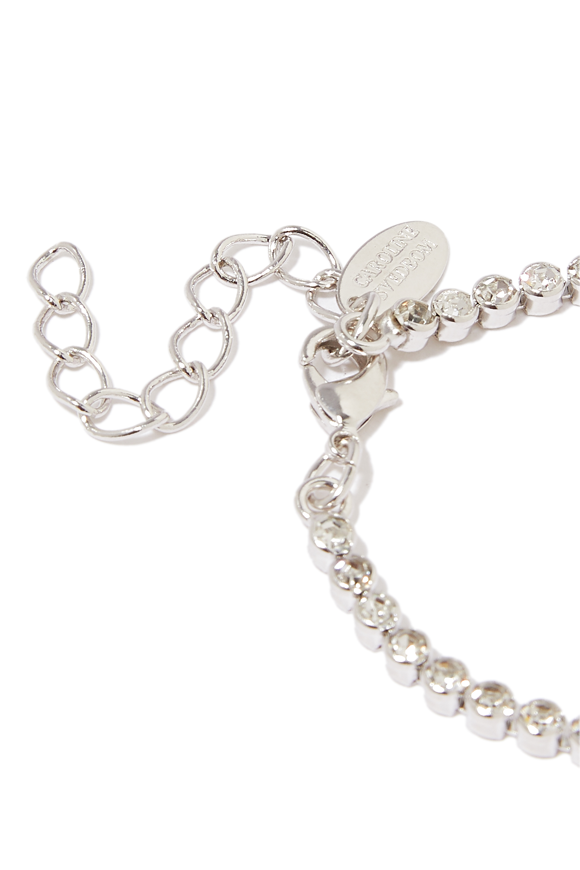 Siri Tennis Bracelet, Rhodium & Swarovski Crystals