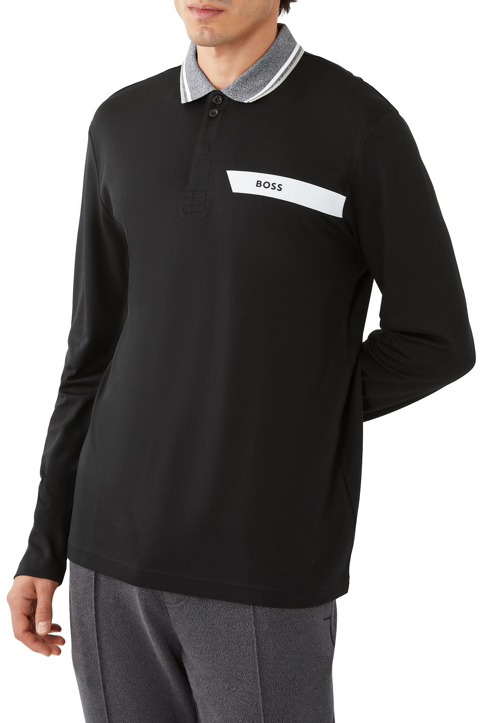 Plisy Long-Sleeve Polo Shirt