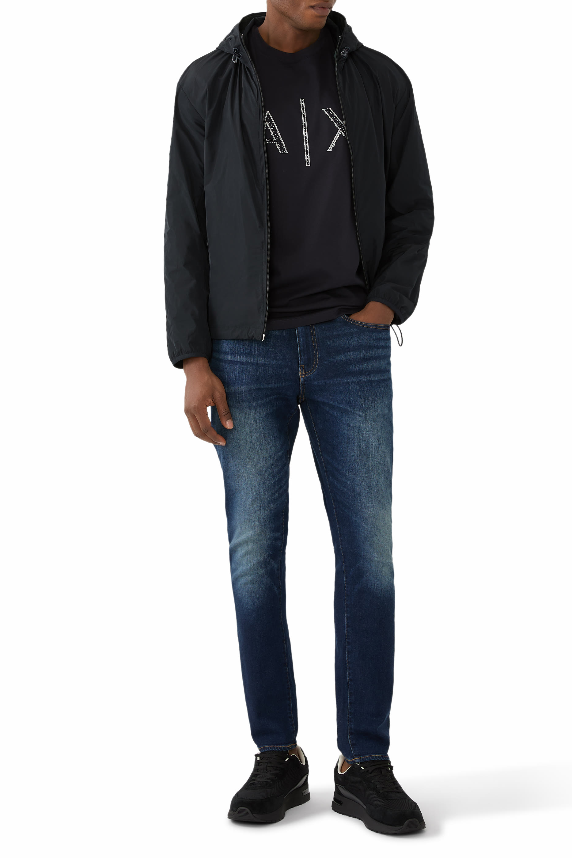 Jacket with Hood and Pockets