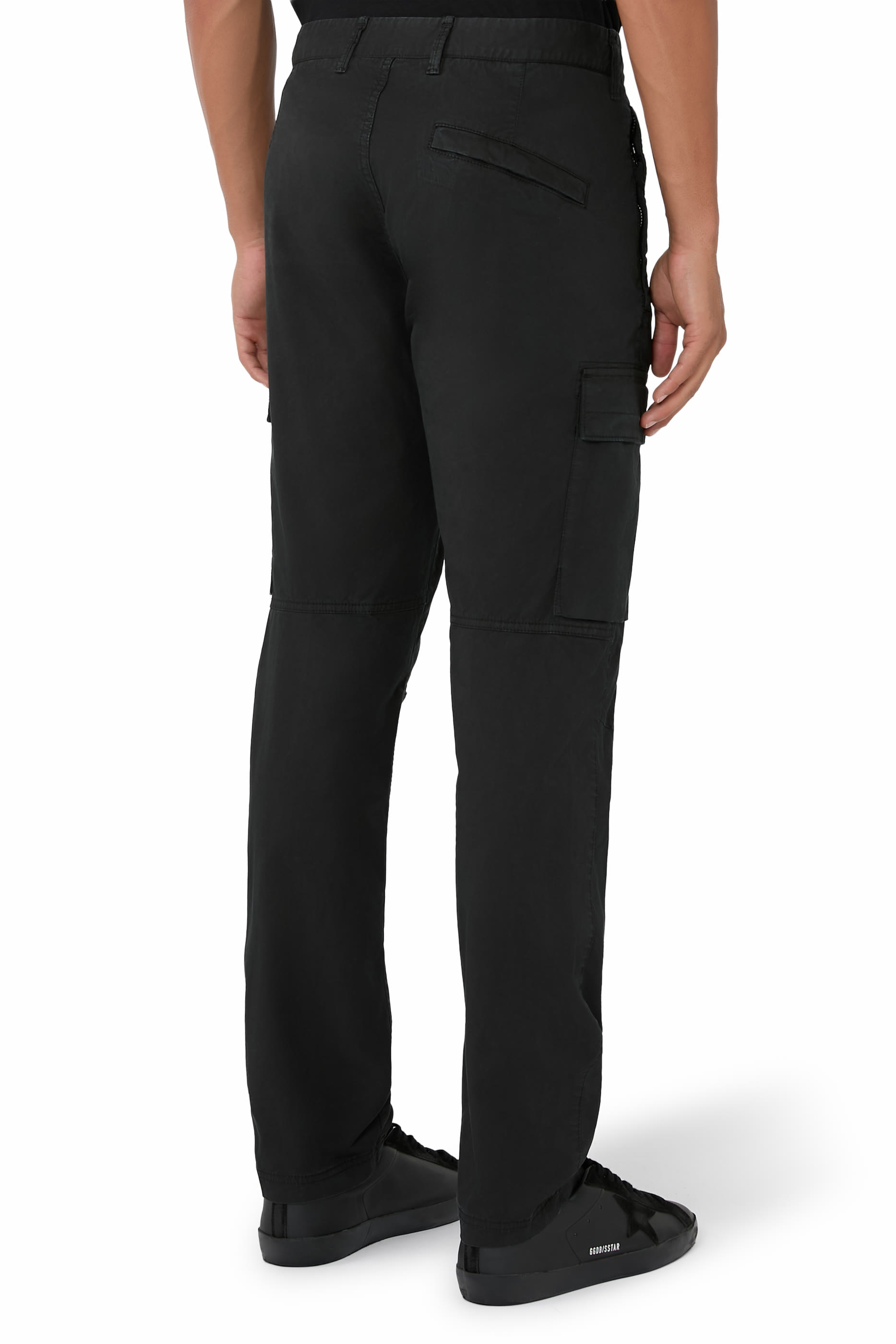 Supima® Cotton Twill Stretch Cargo Trousers