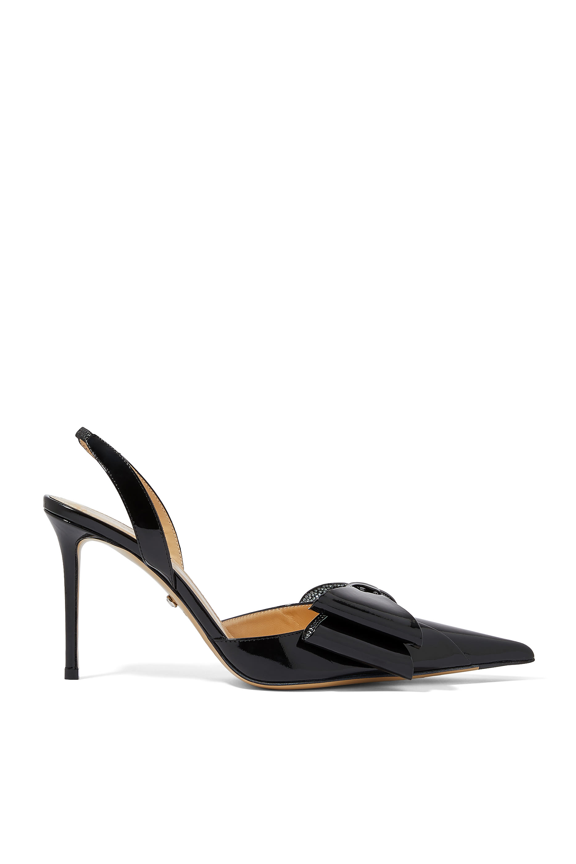 Cadeau Patent Large Bow 95 Slingback Pump