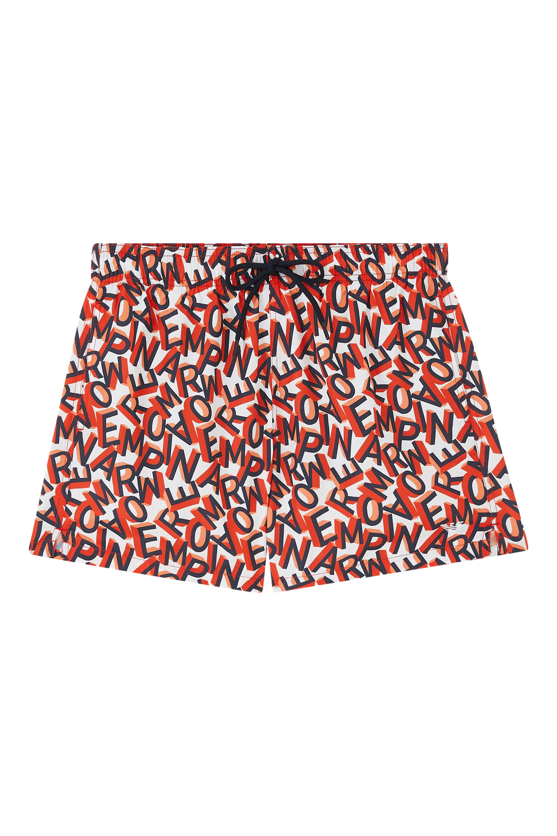 All-Over Text Logo Swim Shorts