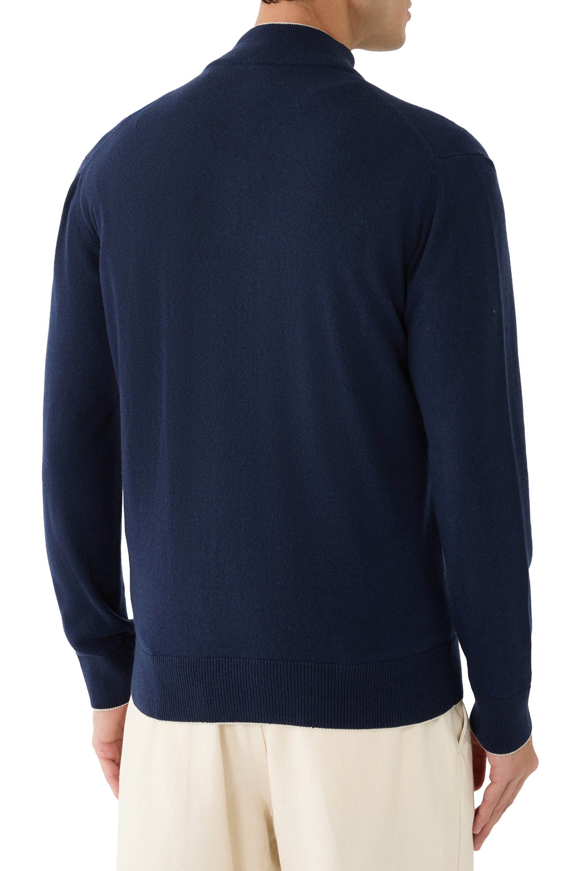 Cashmere Zip-Up Sweater