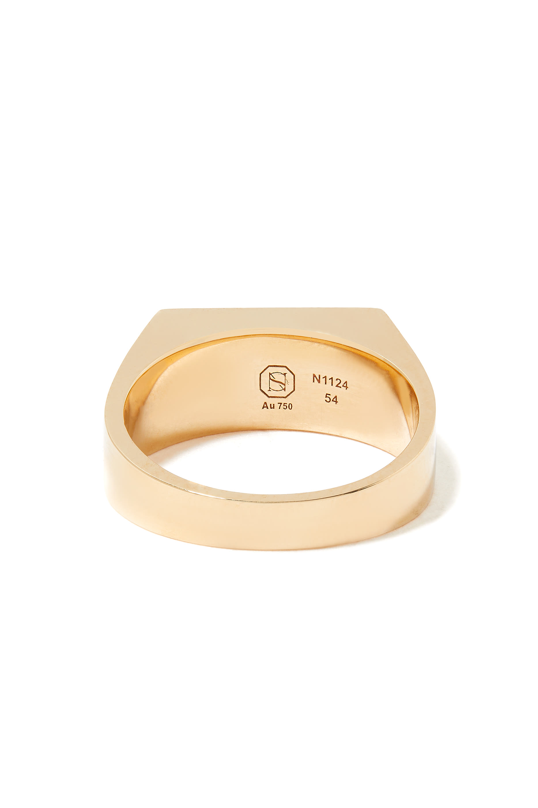 1971 Signet Ring, 18k Yellow Gold & Enamel