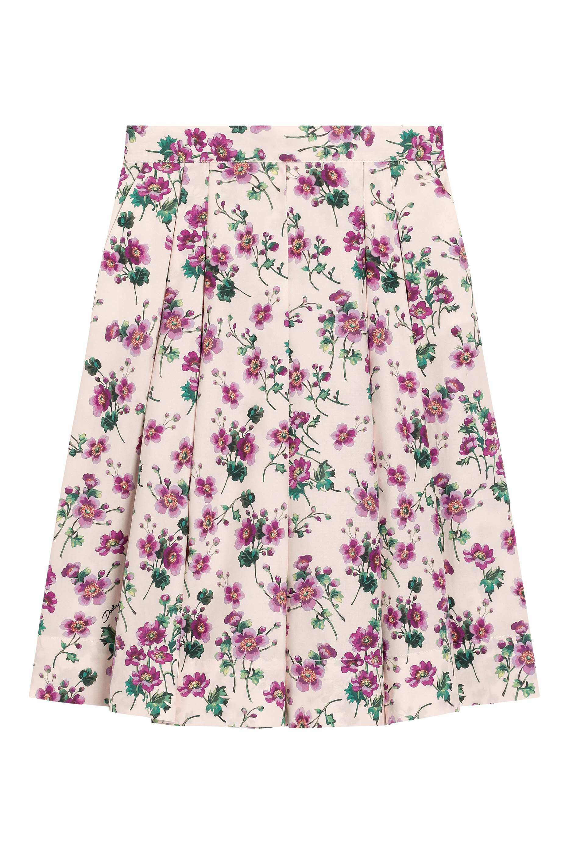 Kids Pleated Floral Skirt