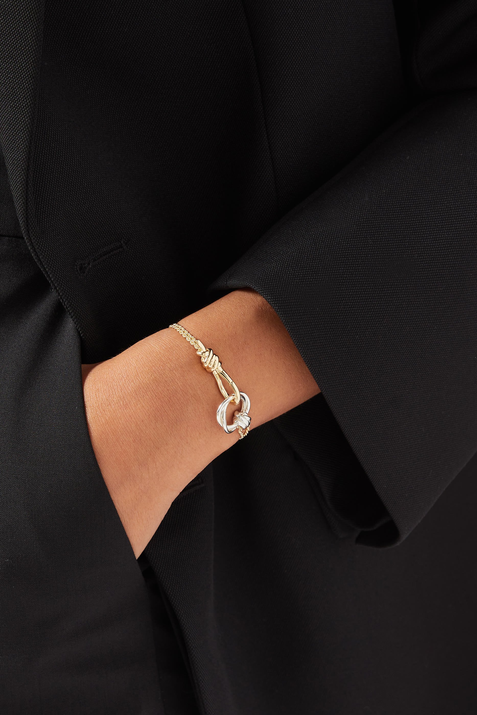 Knot Bracelet, 18k Gold-Finished Sterling Silver