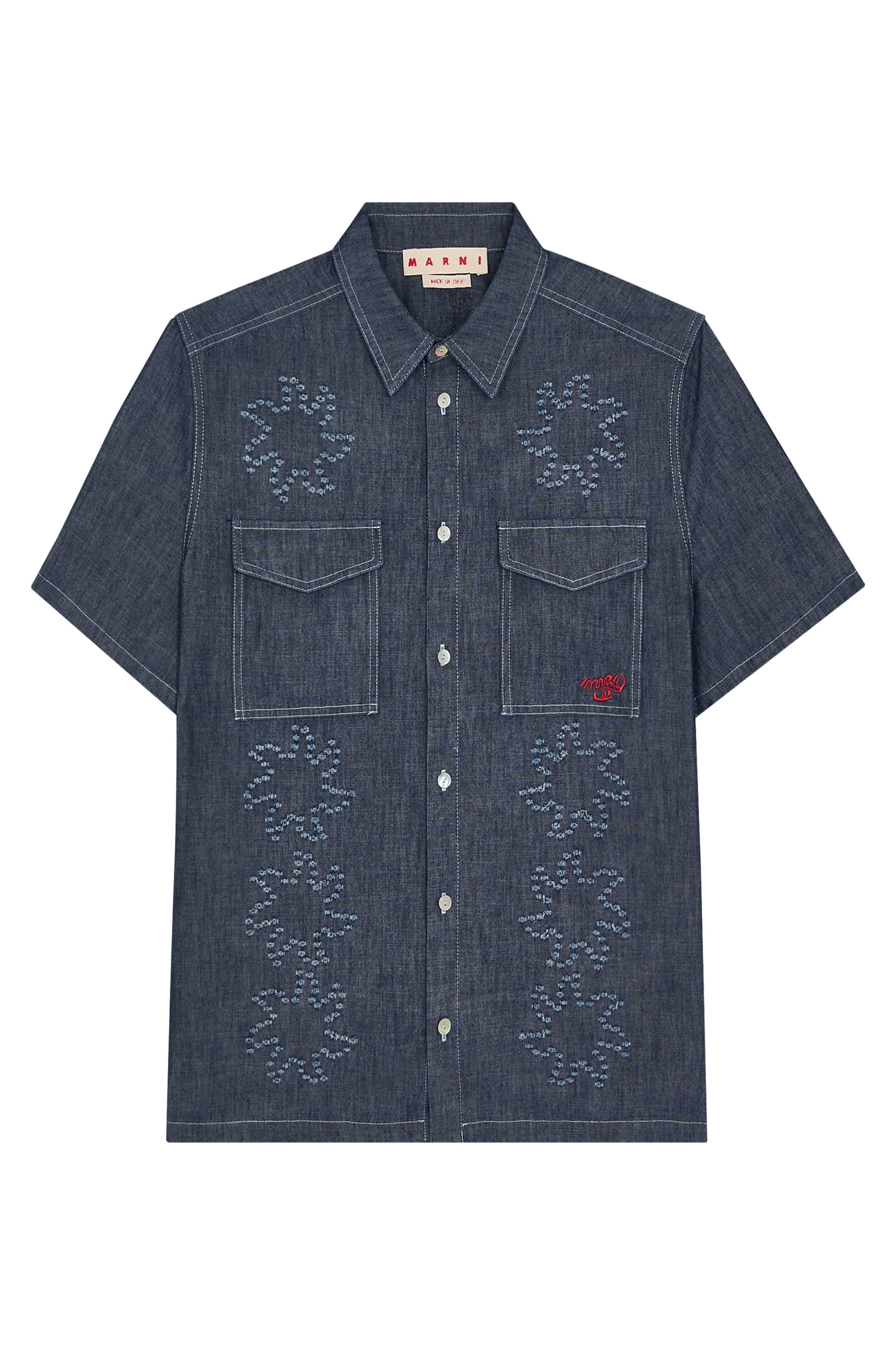 Chambray Short-Sleeve Shirt