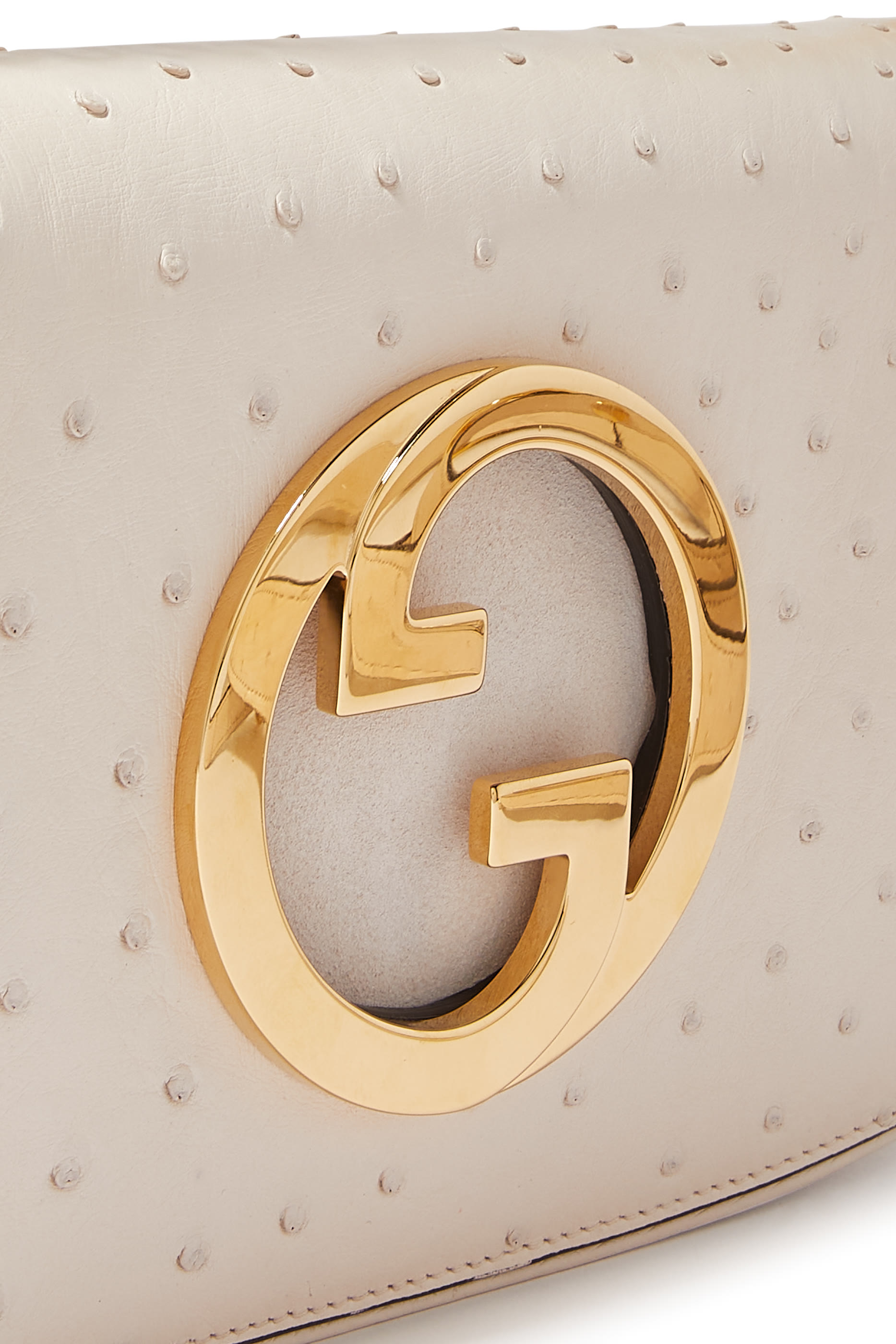 Blondie Ostrich Shoulder Bag