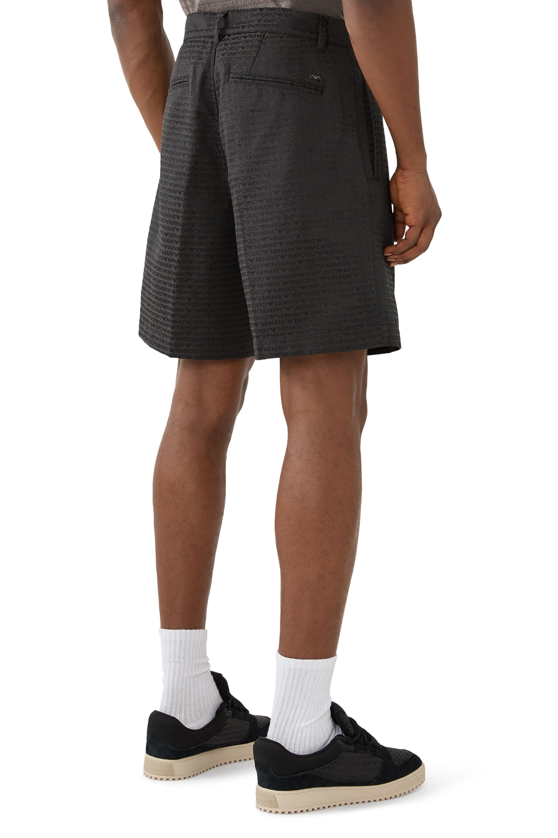 All-Over Jacquard Logo Bermunda Shorts