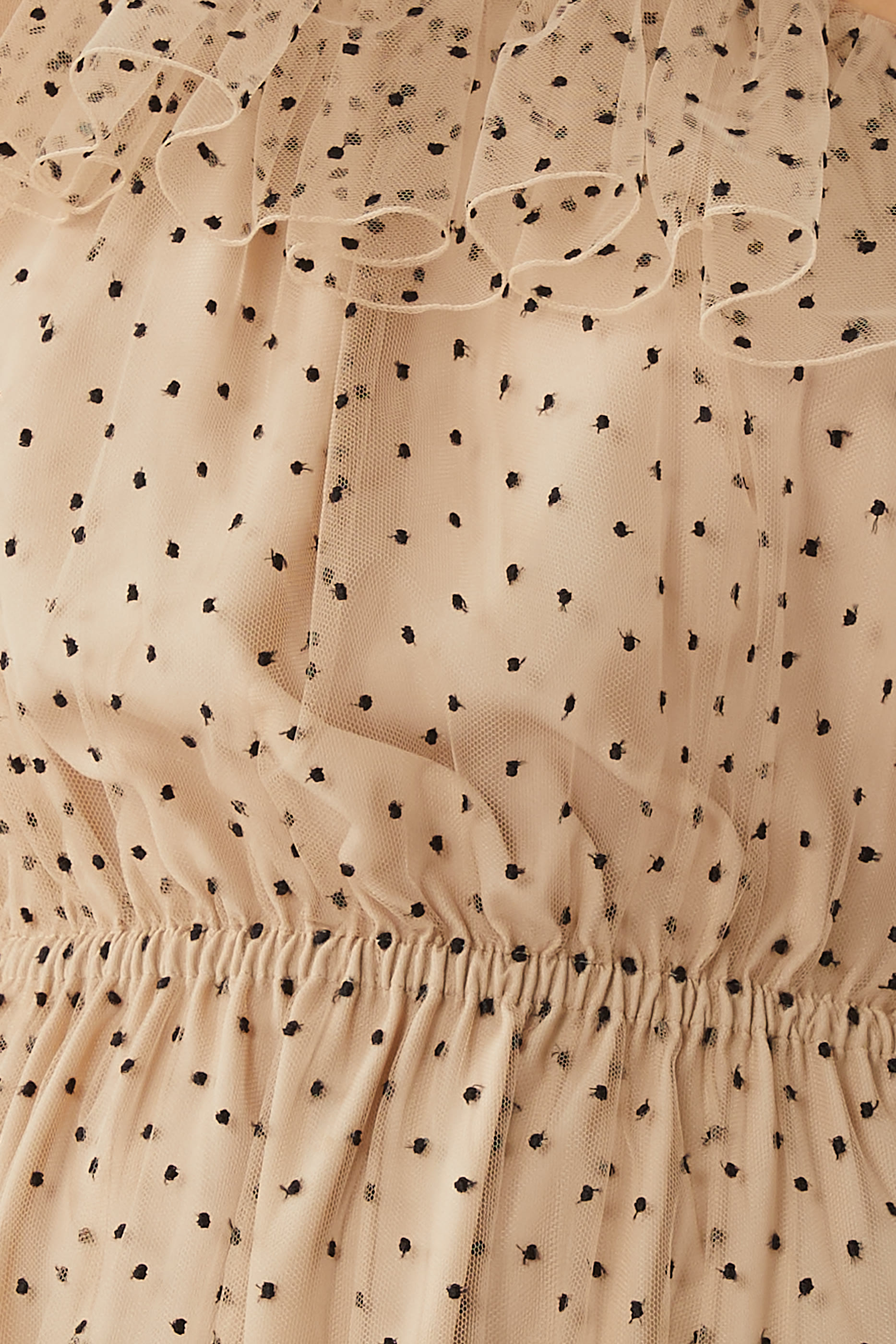 Polka Dot Sleeveless Tulle Dress