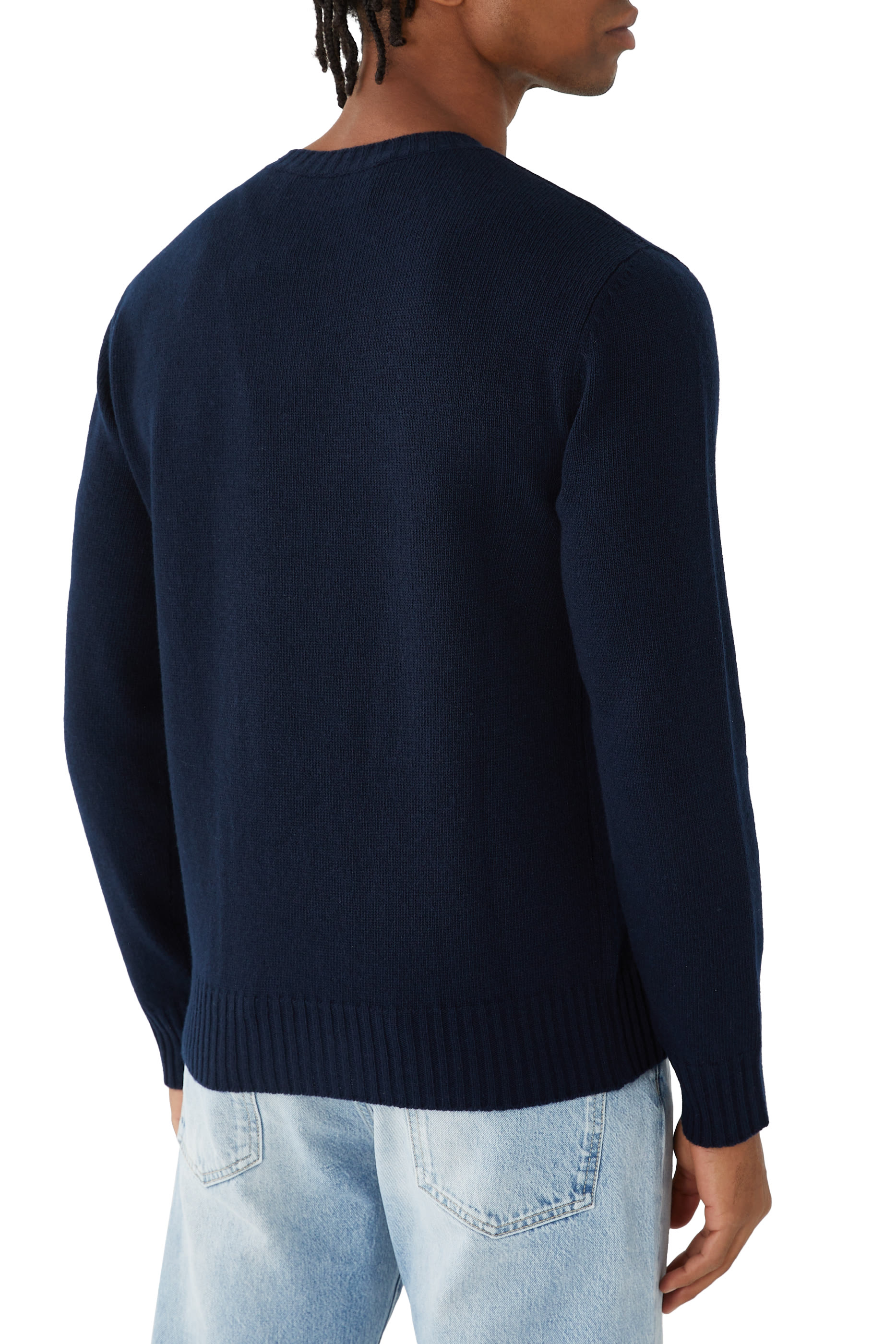 Chez Valentino Wool Crewneck Sweater
