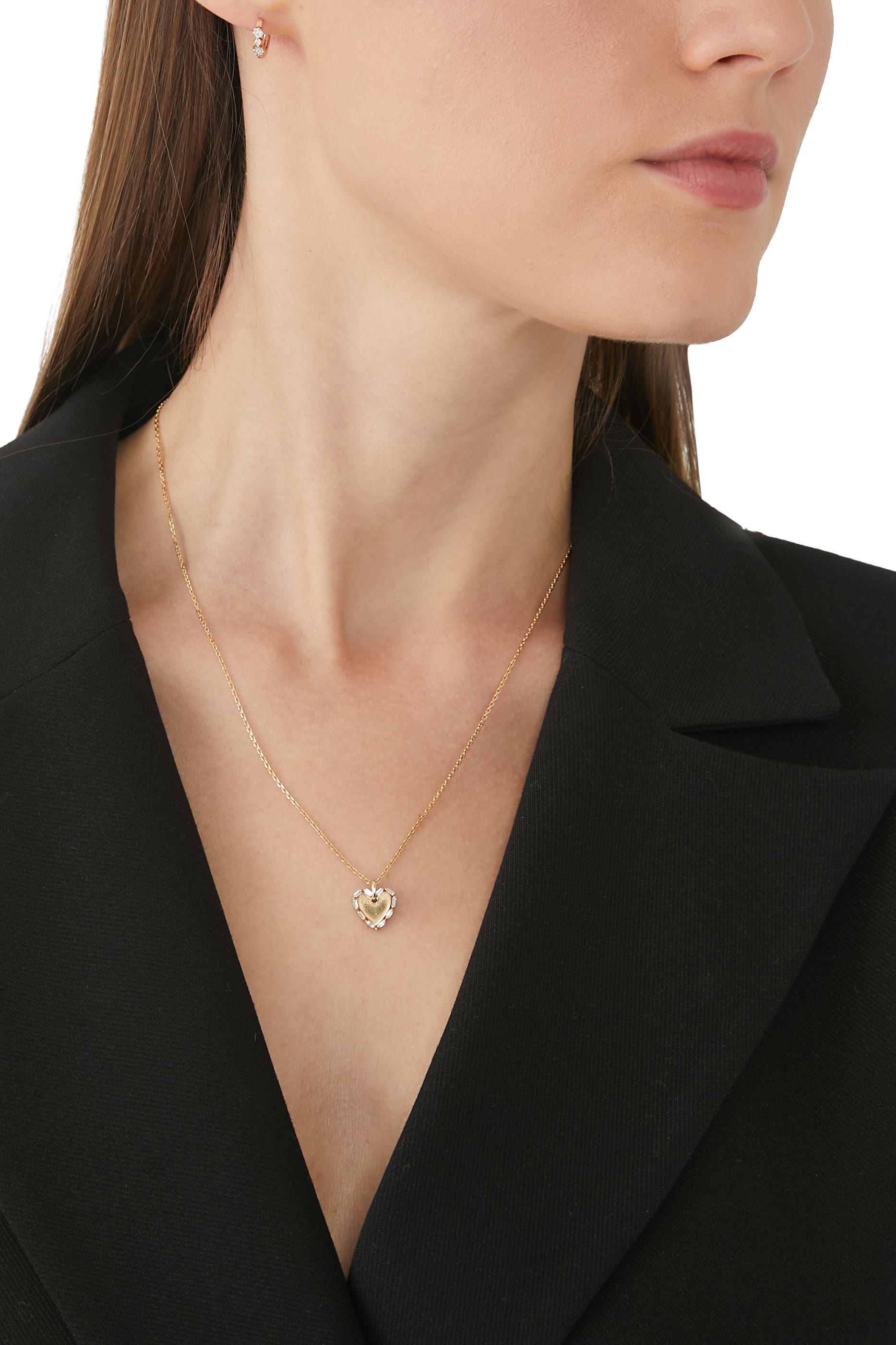 Heart Necklace, 18k Yellow Gold & Diamonds