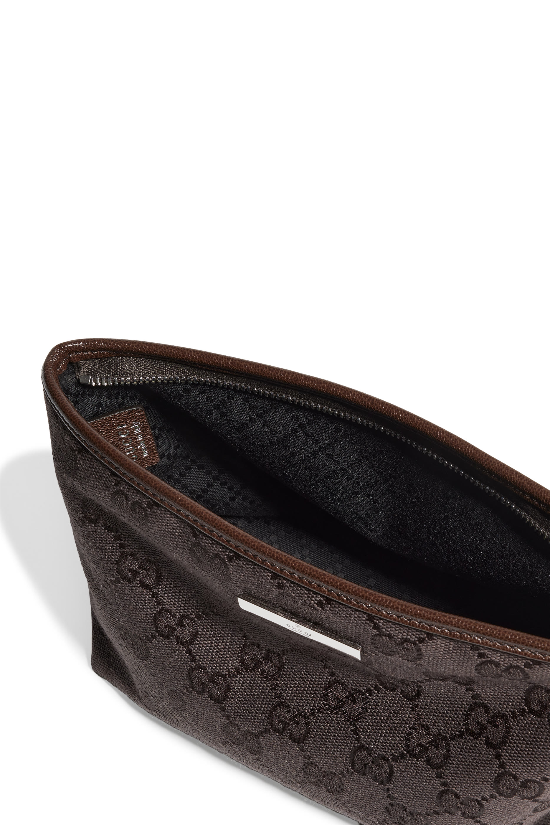 Small Pouch With Strap & Logo Plaque
